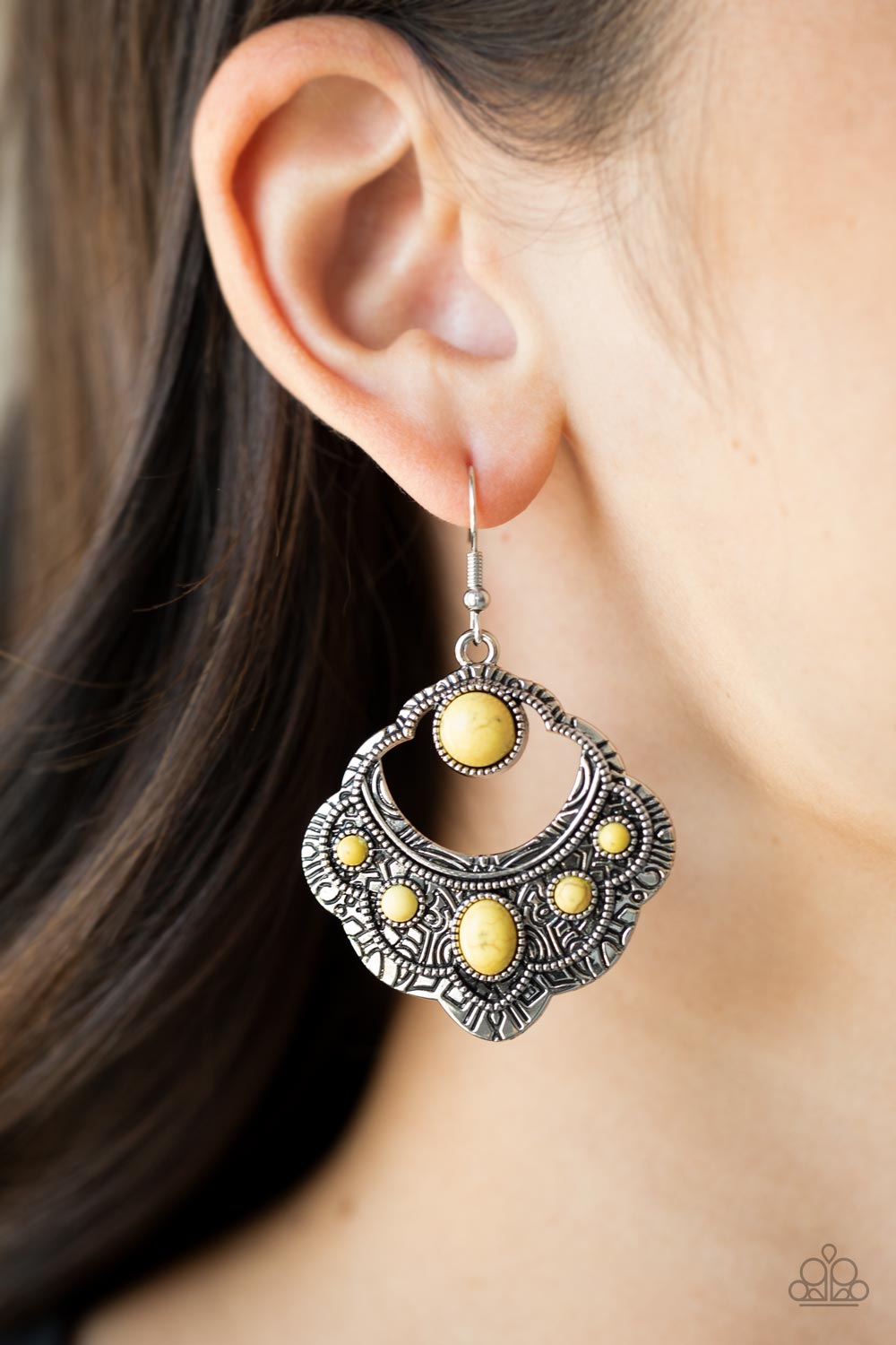 Paparazzi Accessories ❋Saguaro Sunset - Yellow Earrings❋ Flat Rate Ship $4.50❋