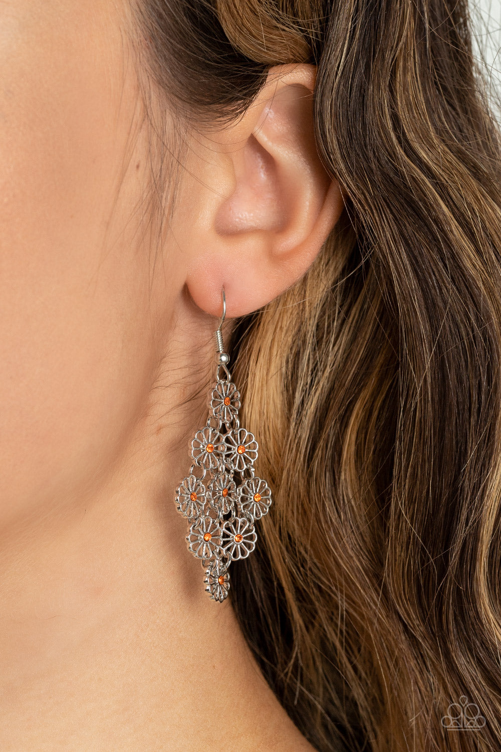Paparazzi Accessories ❋Bustling Blooms - Orange Earrings❋ Flat Rate Ship $4.50❋