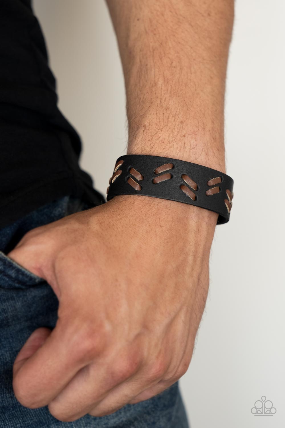 Paparazzi Accessories ❋Suburban Wrangler - Black Mens Bracelet❋ Flat Rate Ship $4.50❋