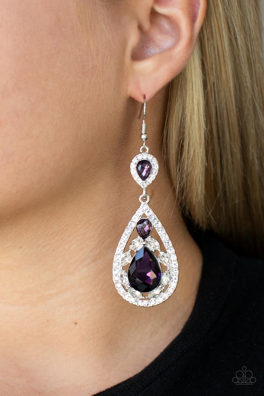 Paparazzi Accessories ❋Posh Pageantry - Purple Earrings❋ Flat Rate Ship $4.50❋