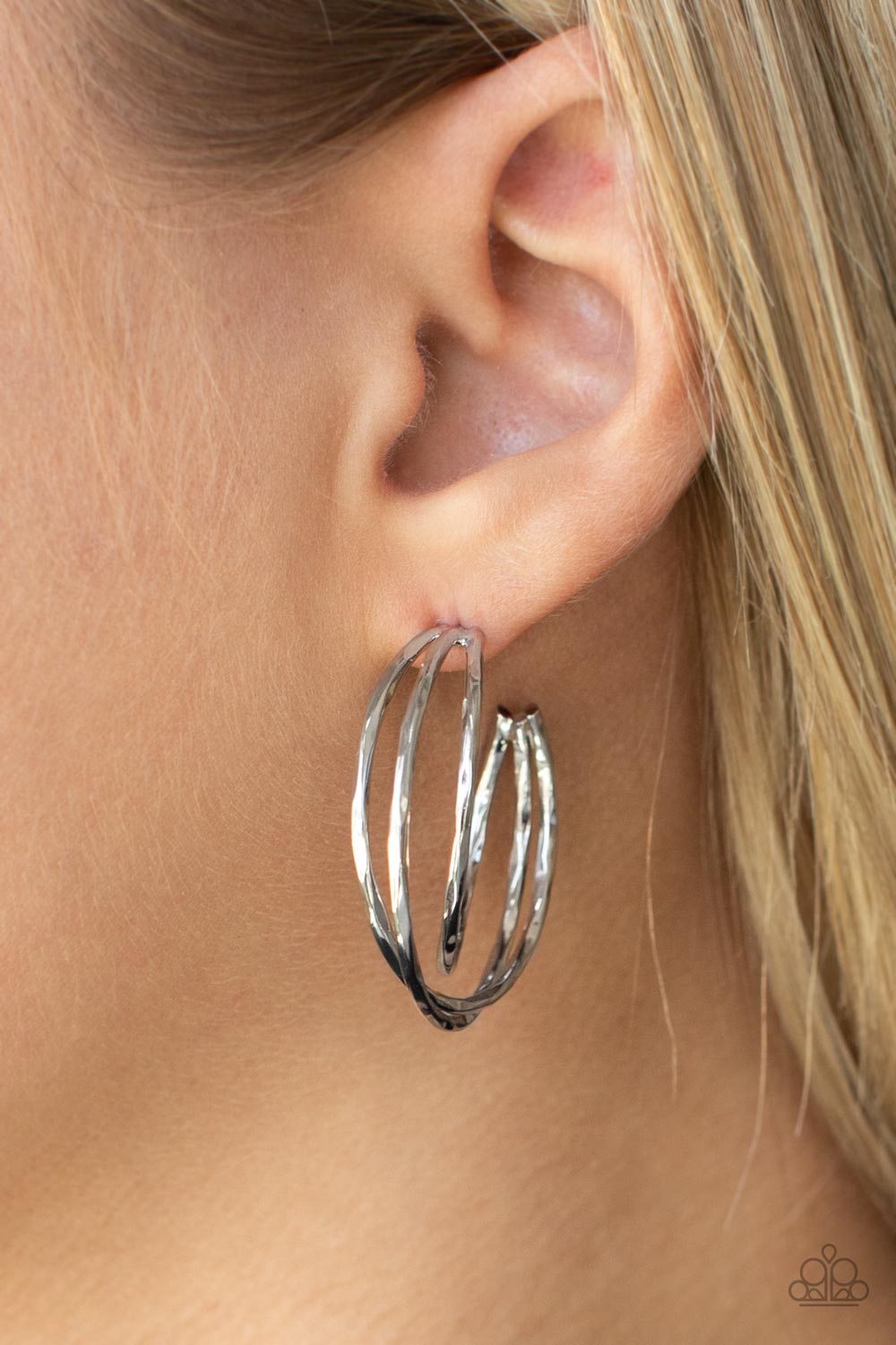 Paparazzi Accessories ❋City Contour - Silver Earrings❋ Flat Rate Ship $4.50❋