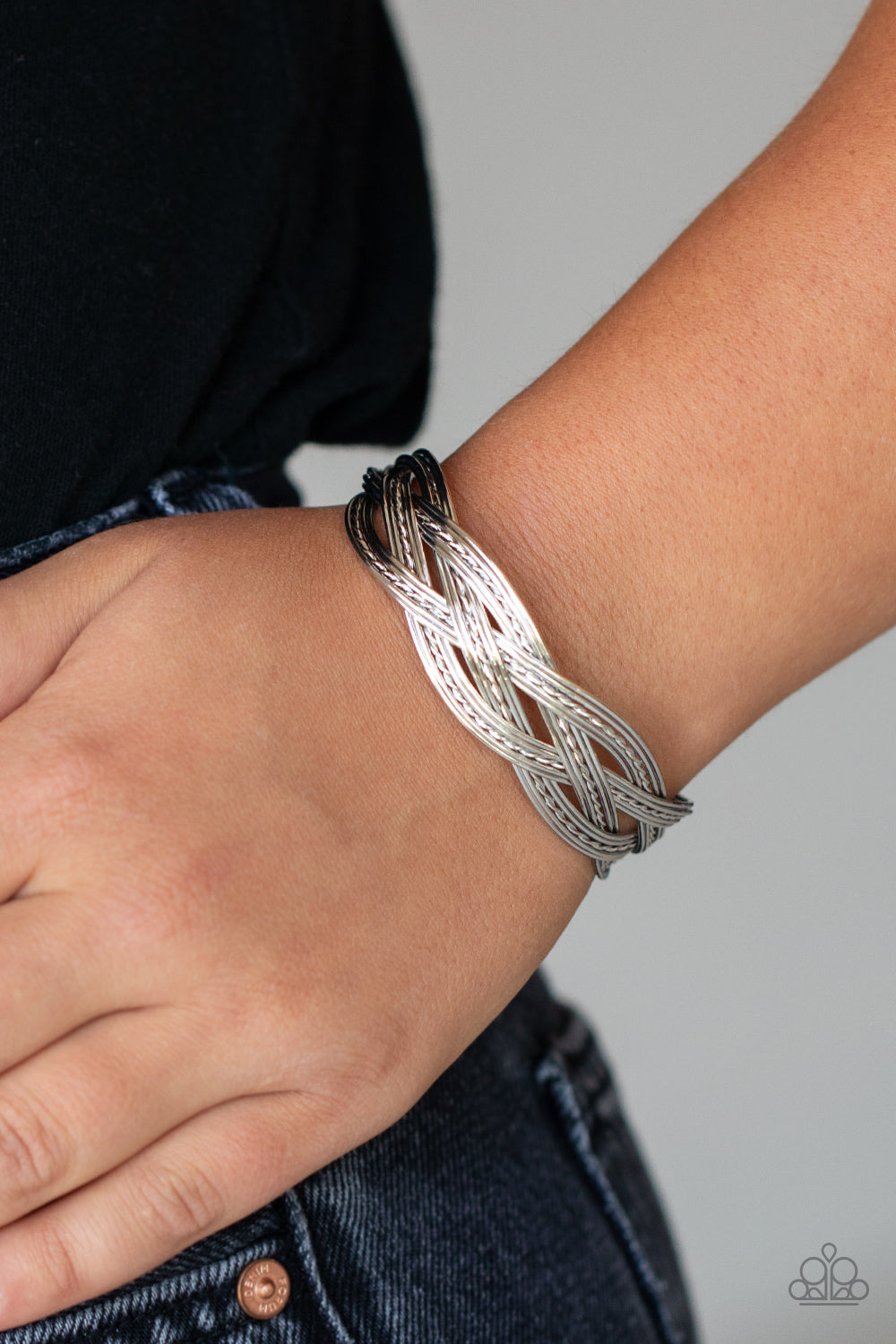 Paparazzi Accessories ❋Get Your Wires Crossed - Silver Bracelet❋ Flat Rate Ship $4.50❋