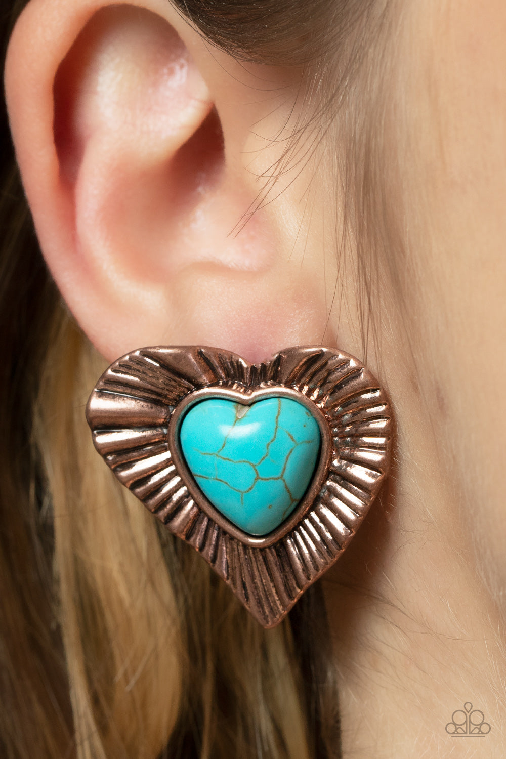 Paparazzi Accessories ❋Rustic Romance - Copper Post Earrings❋ Flat Rate Ship $4.50❋