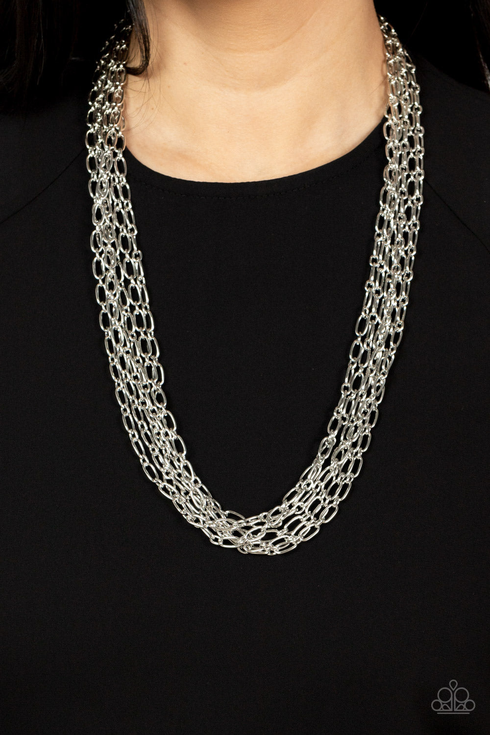 Paparazzi Accessories ❋Dynamite Dynamo - Silver Necklace❋ Flat Rate Ship $4.50❋