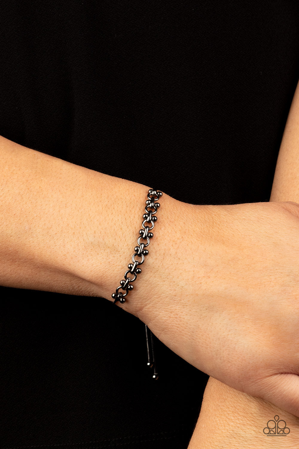 Paparazzi Accessories ❋Slide On Over - Black Bracelet❋ Flat Rate Ship $4.50❋
