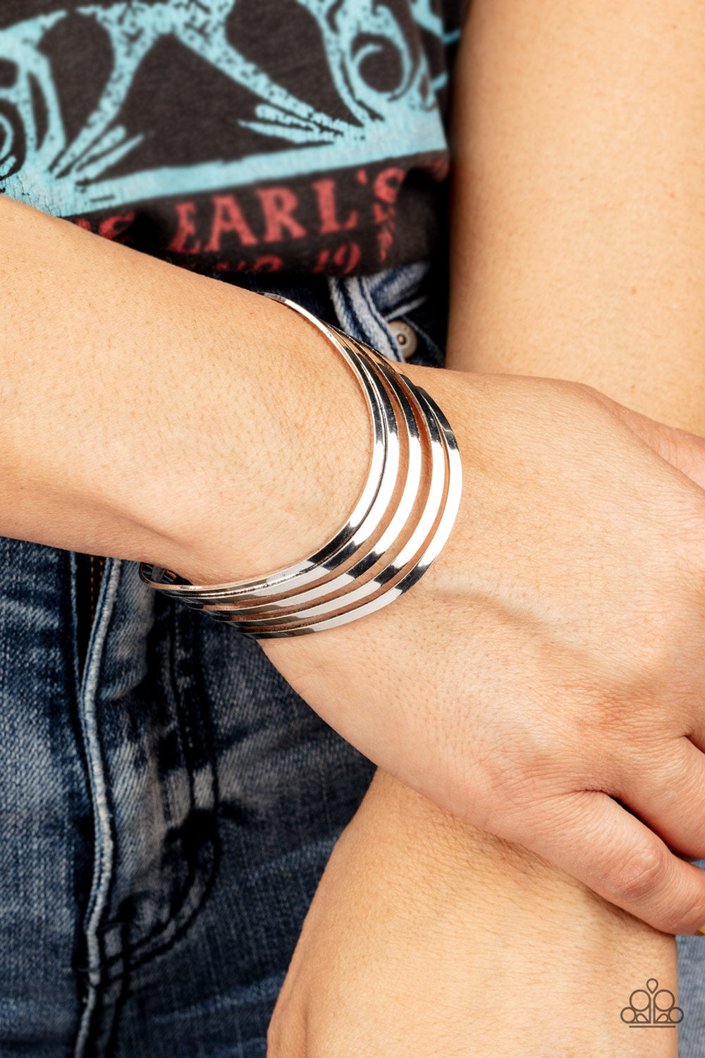 Paparazzi Accessories ❋Tantalizingly Tiered - Silver Bracelet❋ Flat Rate Ship $4.50❋
