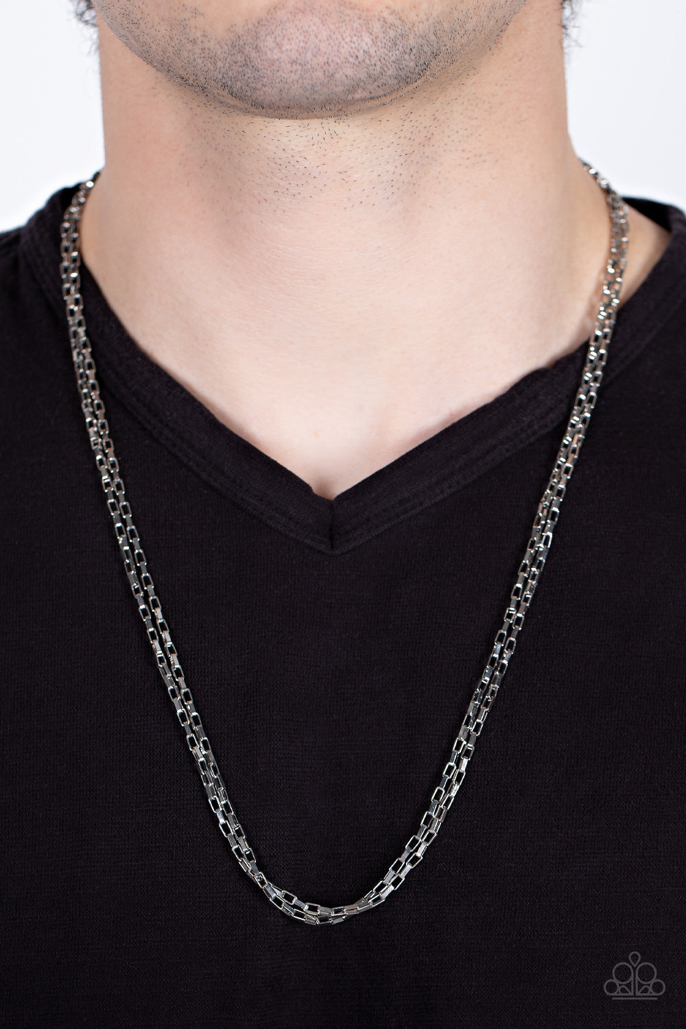 Paparazzi Accessories ❋Dead Heat - Silver Mens Necklace❋ Flat Rate Ship $4.50❋