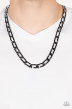 Load image into Gallery viewer, Paparazzi Accessories ❋Full-Court Press - Black Mens Necklace❋ Flat Rate Ship $4.50❋
