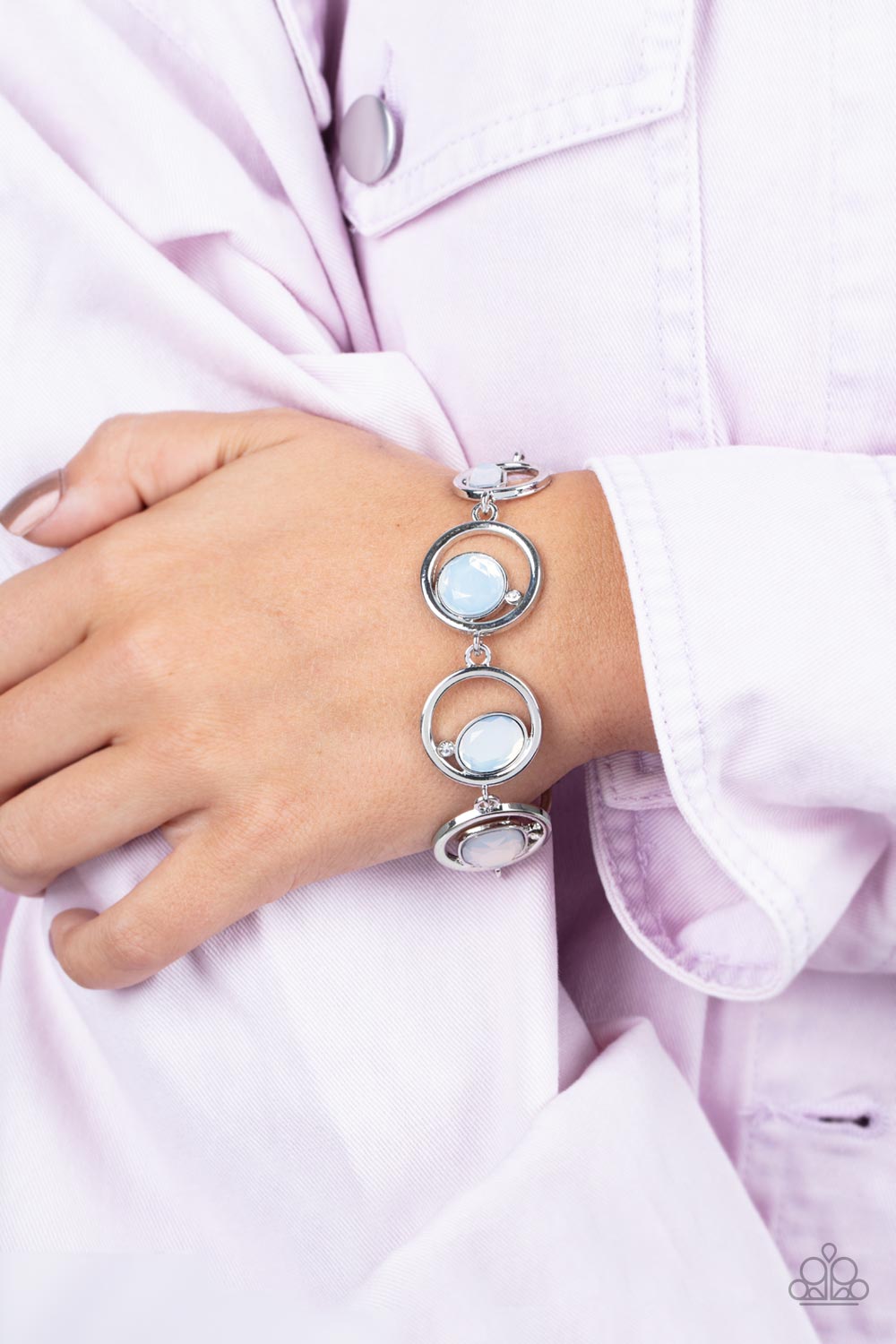 Paparazzi Accessories ❋Date Night Drama - White Bracelet❋ Flat Rate Ship $4.50❋