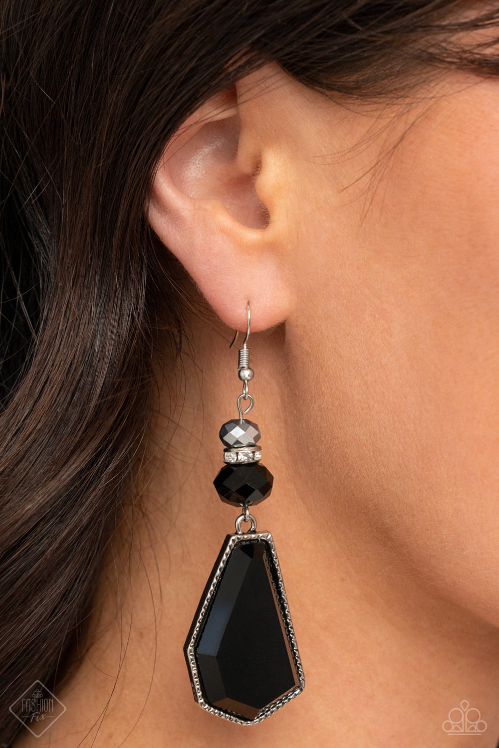 Paparazzi Accessories ❋Defaced Dimension - Black Earrings❋ Flat Rate Ship $4.50❋