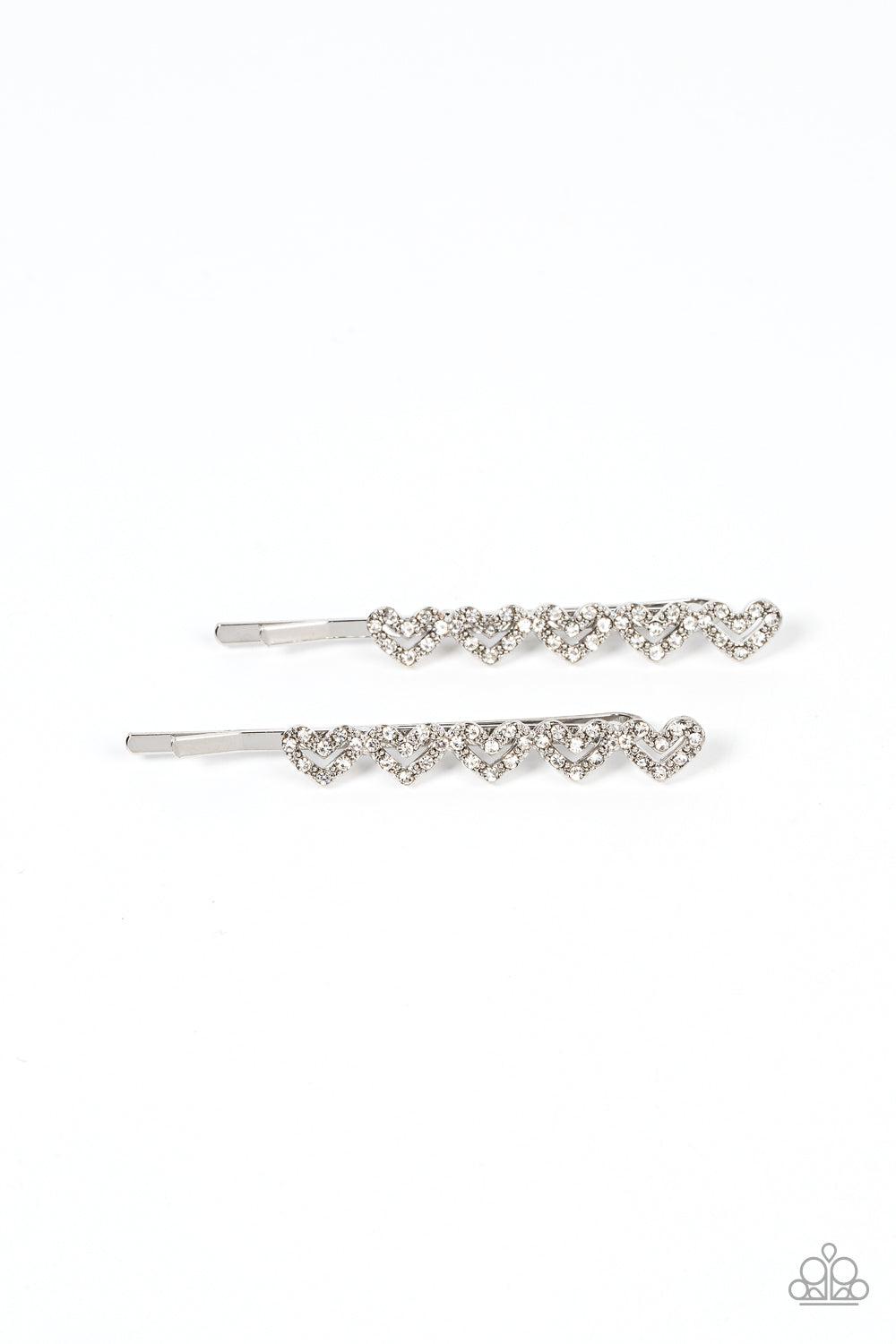 Paparazzi Accessories ❋Thinking of You - White Hair Clip❋ Flat Rate Ship $4.50❋ - Image #2