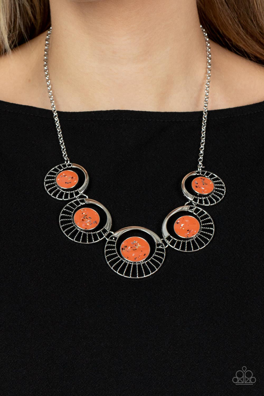 Paparazzi Accessories ❋Elliptical Effervescence - Orange Necklace❋ Flat Rate Ship $4.50❋