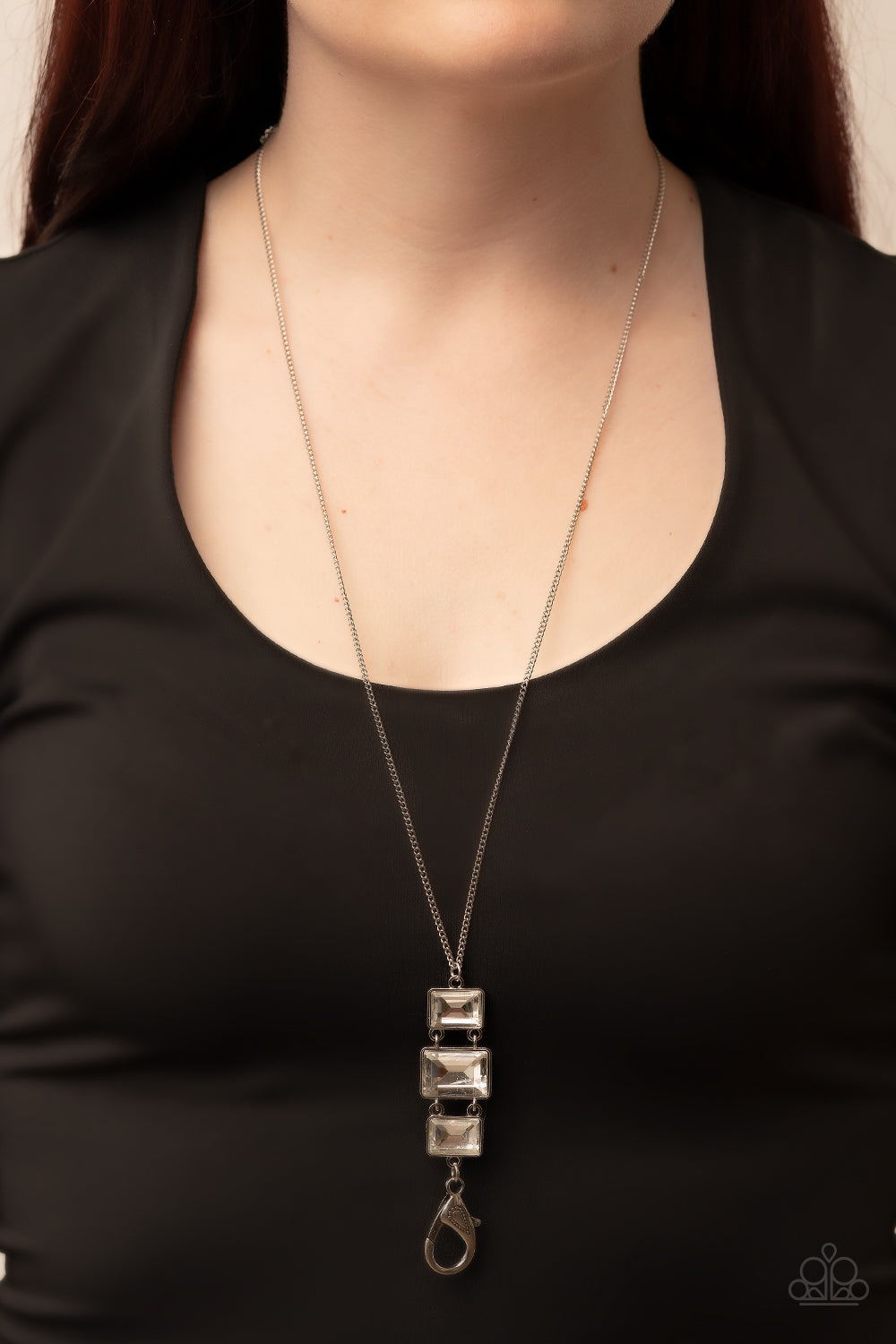 Paparazzi Accessories ❋Uptown Totem - White Lanyard❋ Flat Rate Ship $4.50❋