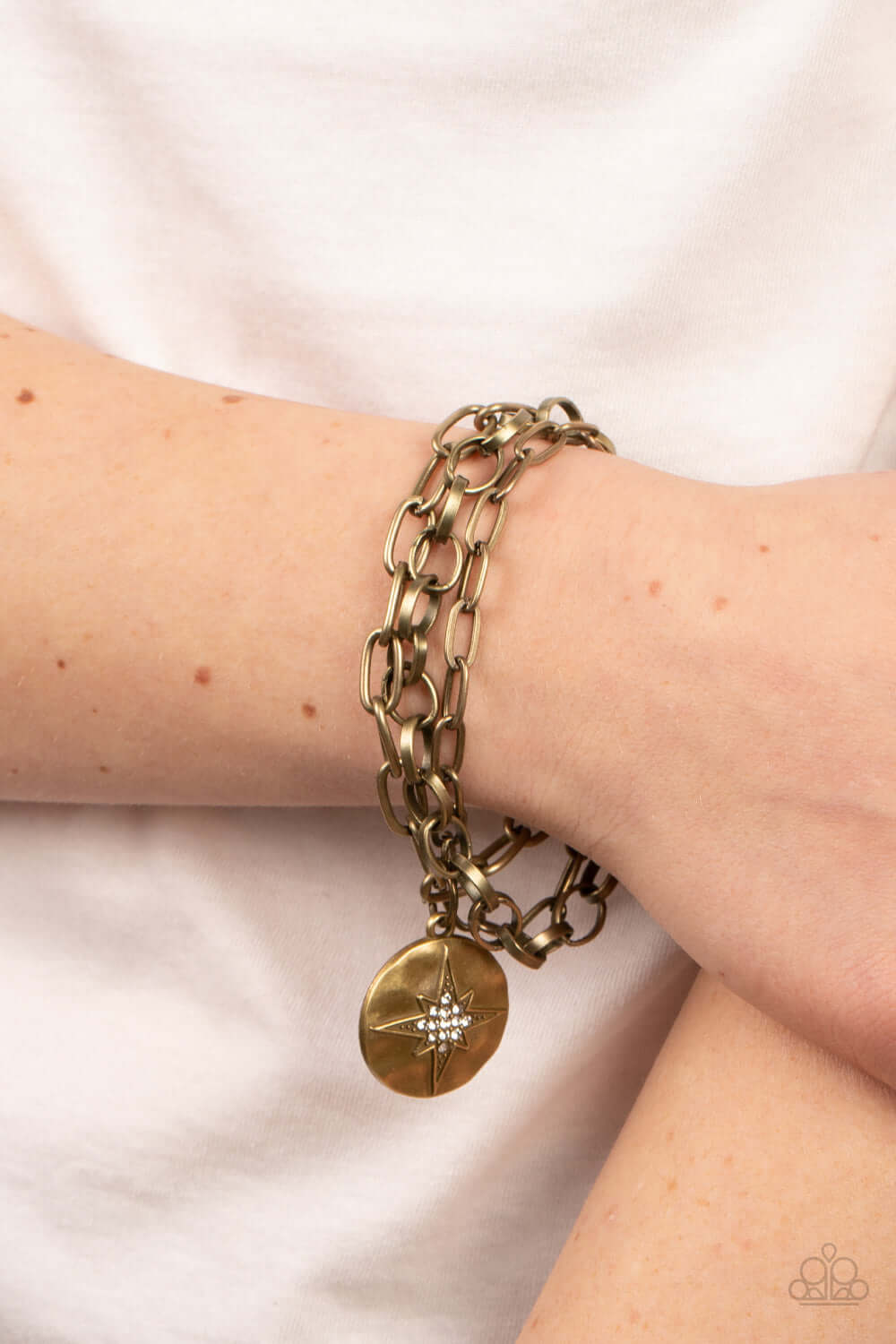 Paparazzi Accessories ❋True North Twinkle - Brass Bracelet❋ Flat Rate Ship $4.50❋ - Image #2
