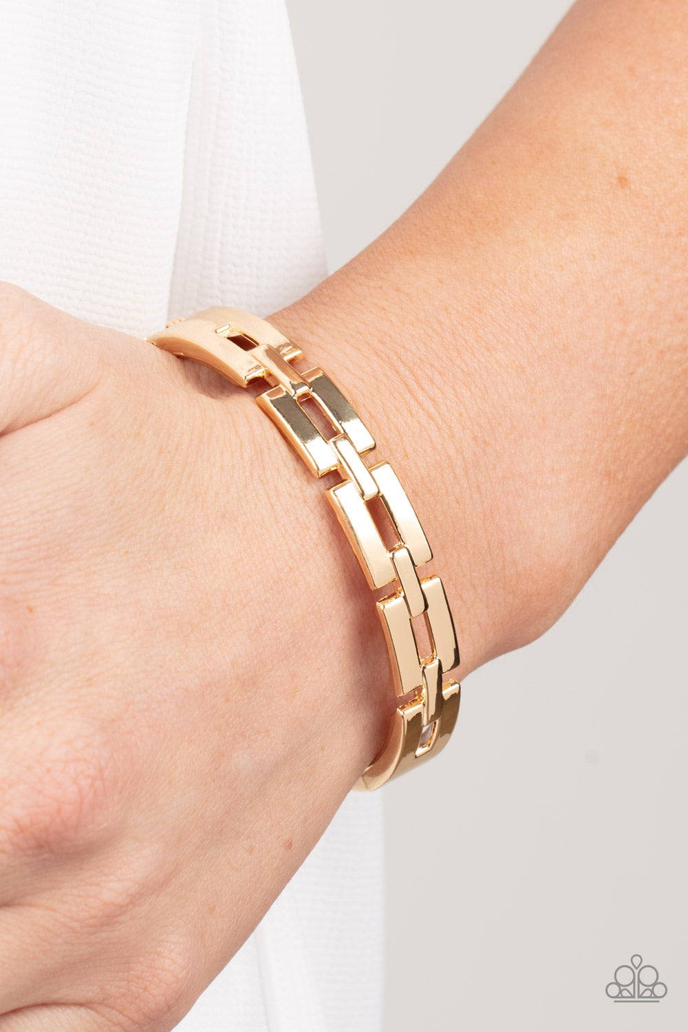Paparazzi Accessories ❋Closed Circuit Strategy - Gold Bracelet❋ Flat Rate Ship $4.50❋