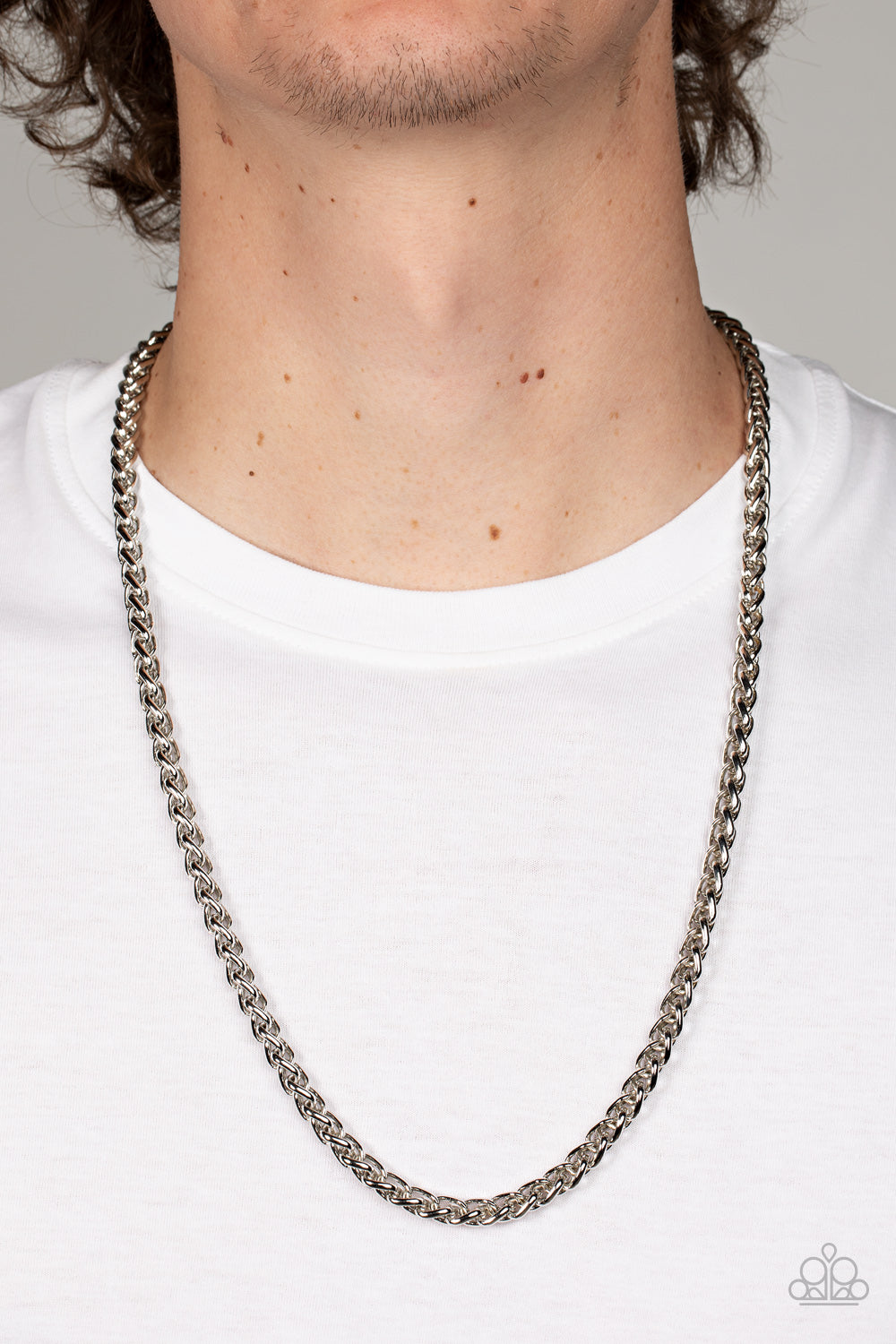 Paparazzi Accessories ❋Metro Monopoly - Silver Mens Necklace❋ Flat Rate Ship $4.50❋