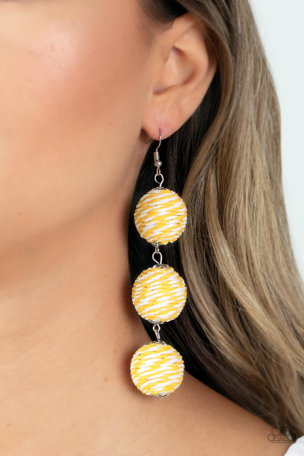 Paparazzi Accessories ❋Laguna Lanterns - Yellow Earrings❋ Flat Rate Ship $4.50❋