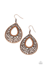 Load image into Gallery viewer, brought✽to✽you✽by✽blingflingbykatairy-applique-copper-earrings✽paparazzi-accessories
