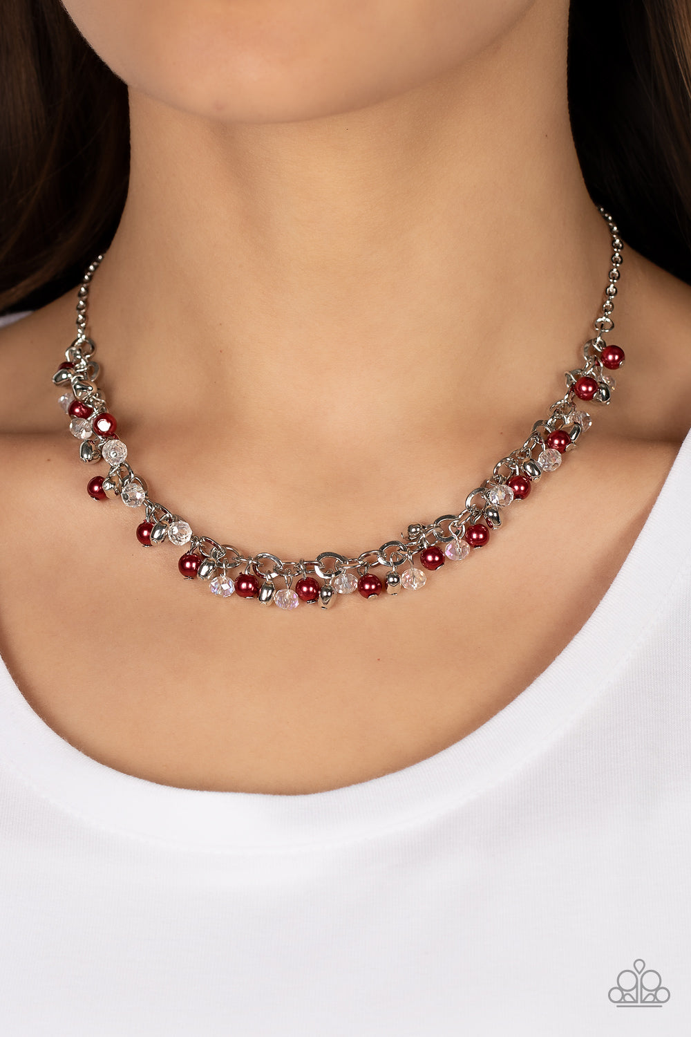 Paparazzi Accessories ❋Soft-Hearted Shimmer - Red Necklace❋ Flat Rate Ship $4.50❋