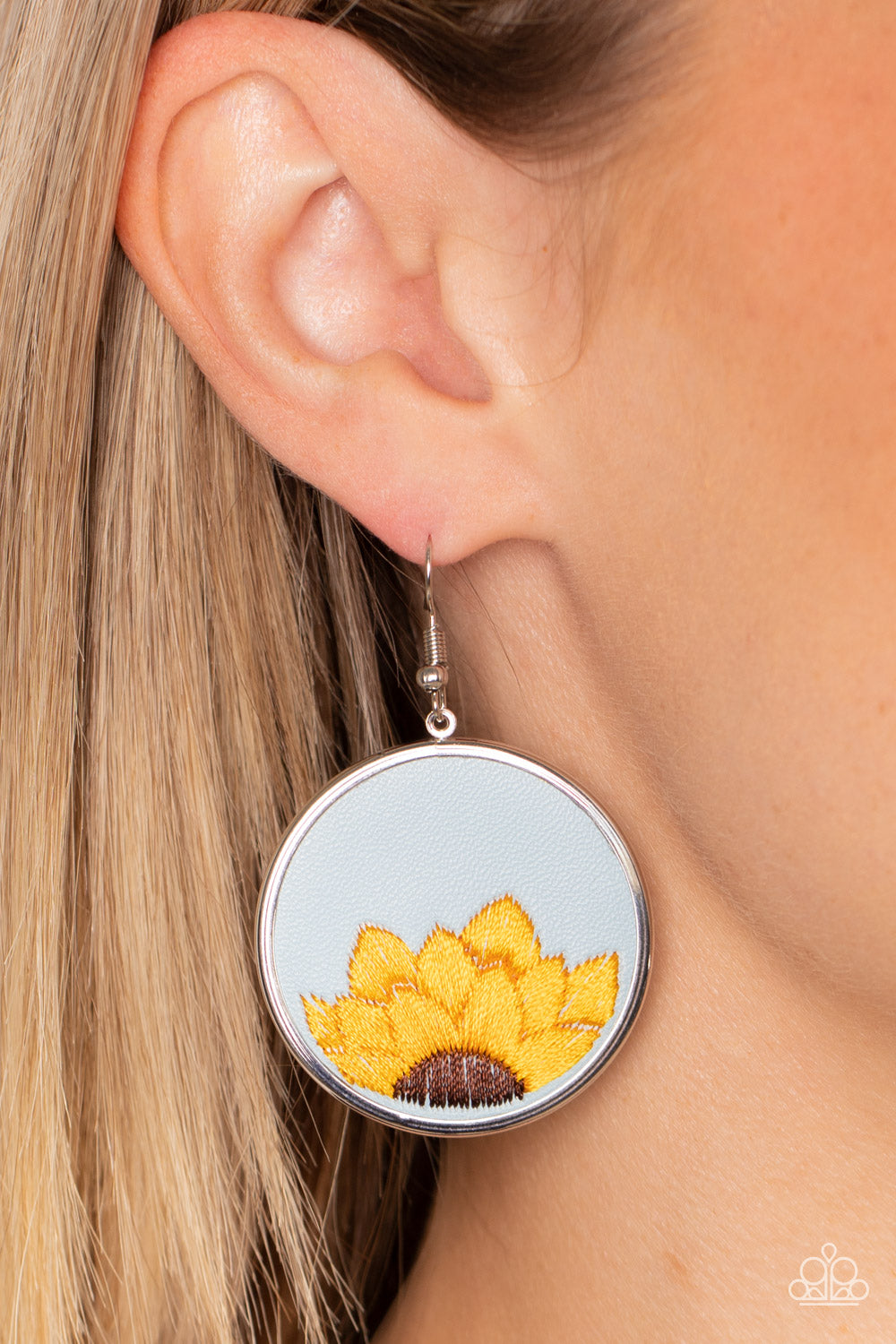Paparazzi Accessories ❋Sun-Kissed Sunflowers - Blue Earrings❋ Flat Rate Ship $4.50❋
