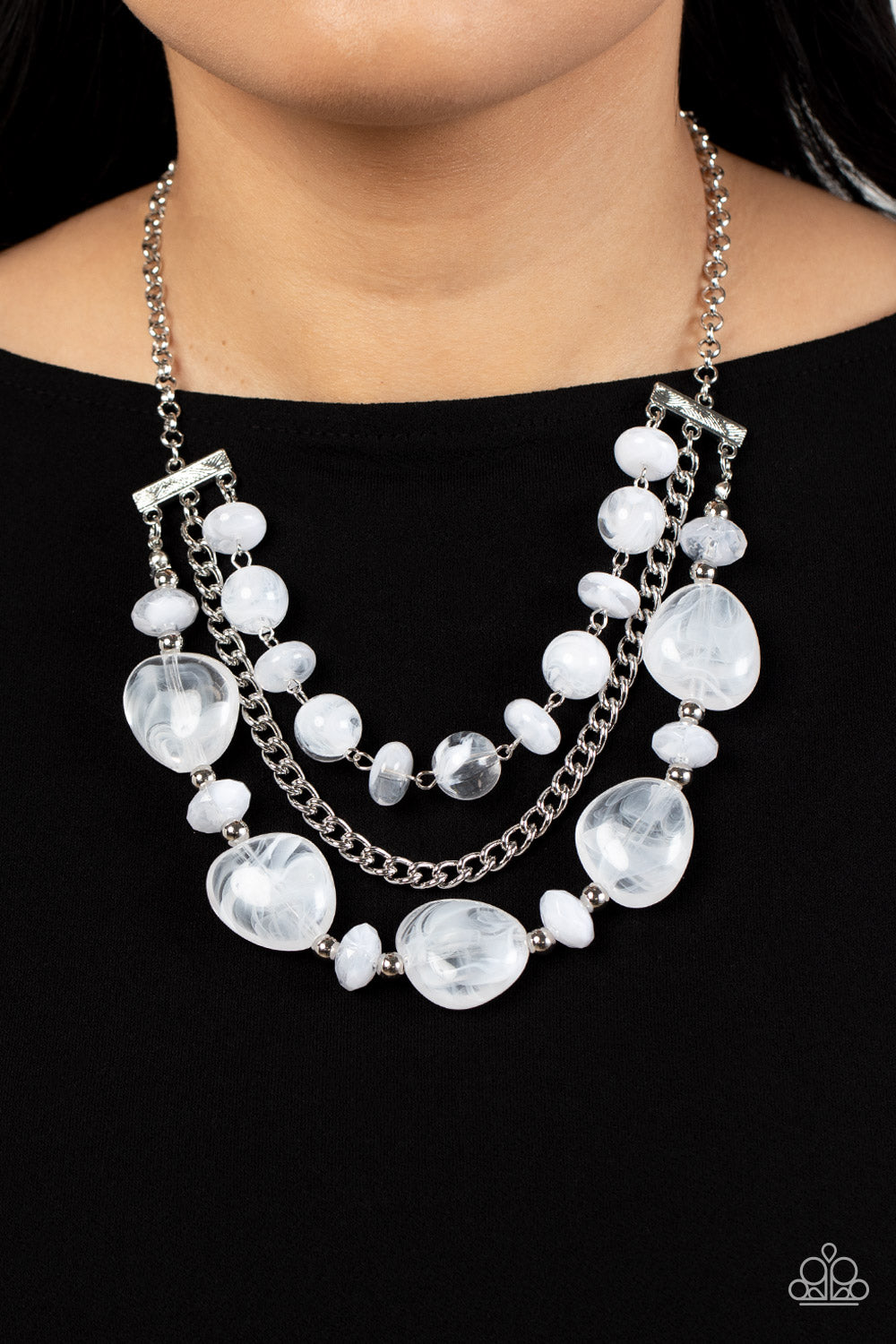 Paparazzi Accessories ❋Oceanside Service - White Necklace❋ Flat Rate Ship $4.50❋