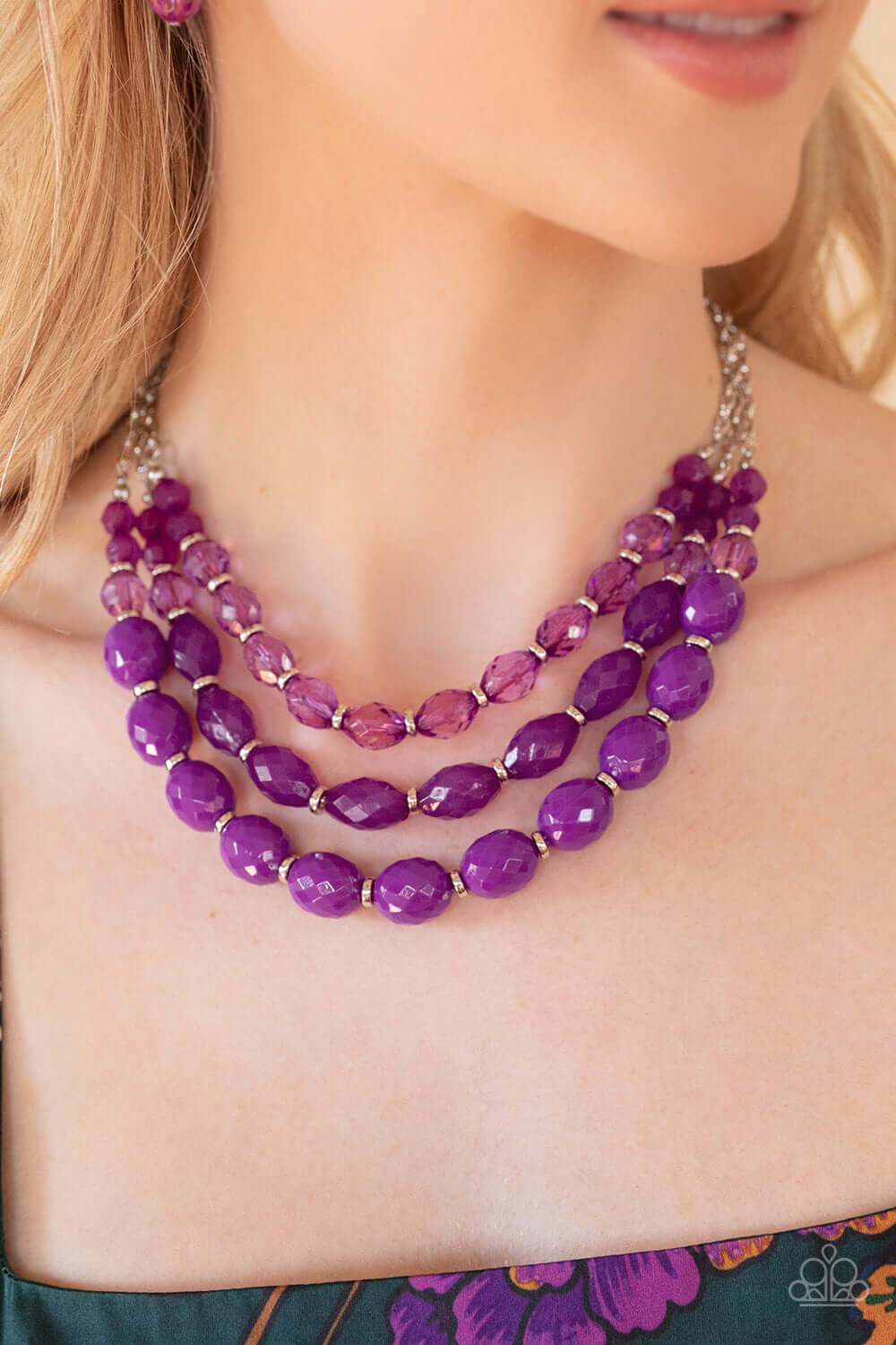 Paparazzi Accessories ❋Tropical Hideaway - Purple Necklace❋ Flat Rate Ship $4.50❋ - Image #2