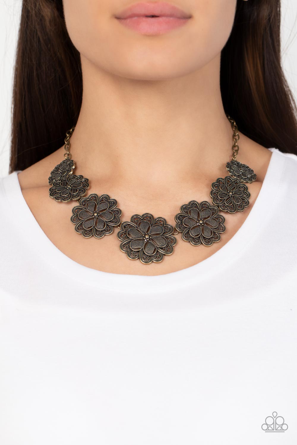 Paparazzi Accessories ❋Basketful of Blossoms - Brass Necklace❋ Flat Rate Ship $4.50❋