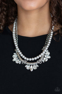 Paparazzi Accessories ✽ Bow Before The Queen - Silver Necklace✽Flat Rate Ship $4.50✽ - Image #2