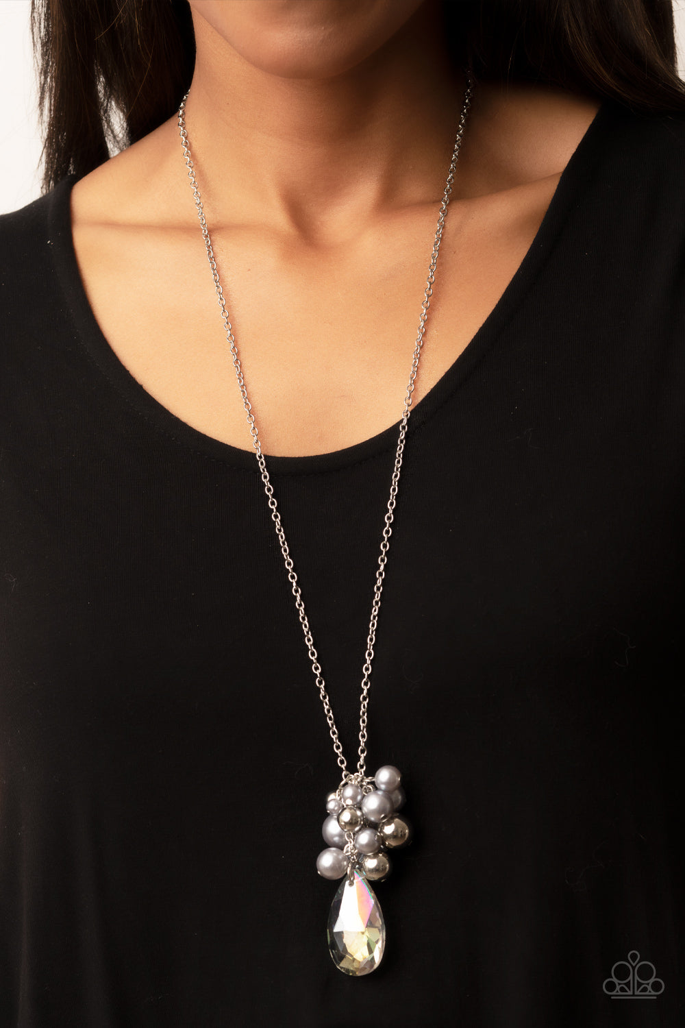 Paparazzi Accessories ❋Drip Drop Dazzle - Silver Necklace❋ Flat Rate Ship $4.50❋