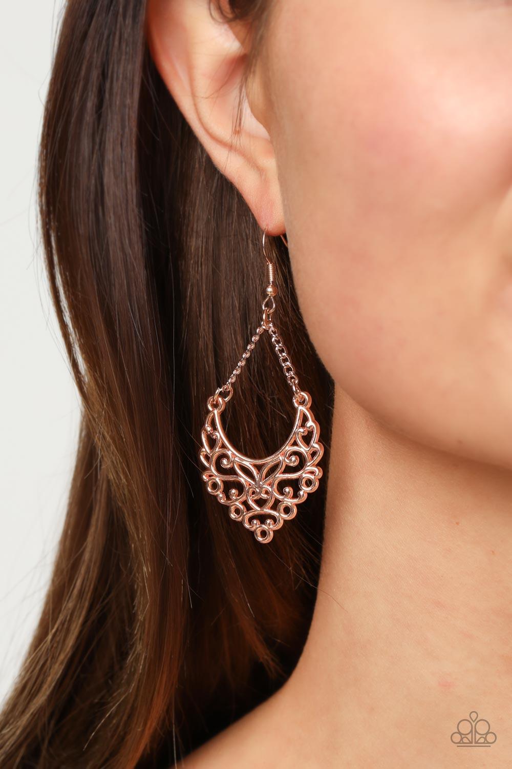 Paparazzi Accessories ❋Sentimental Setting - Rose Gold Earrings❋ Flat Rate Ship $4.50❋ - Image #2