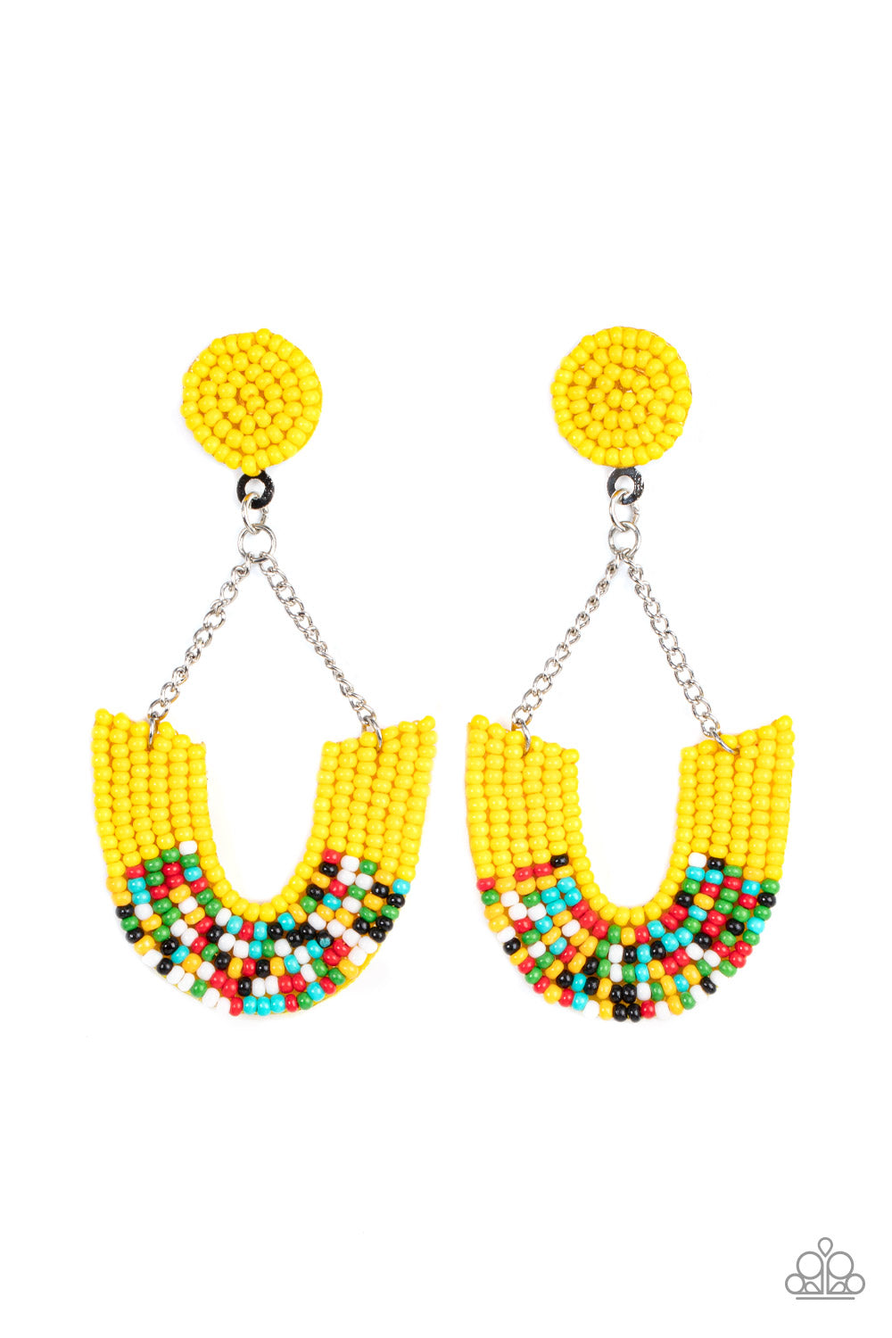 brought-to-you-by-blingflingbykat-make-it-rainbow-yellow-post earrings-paparazzi-accessories-