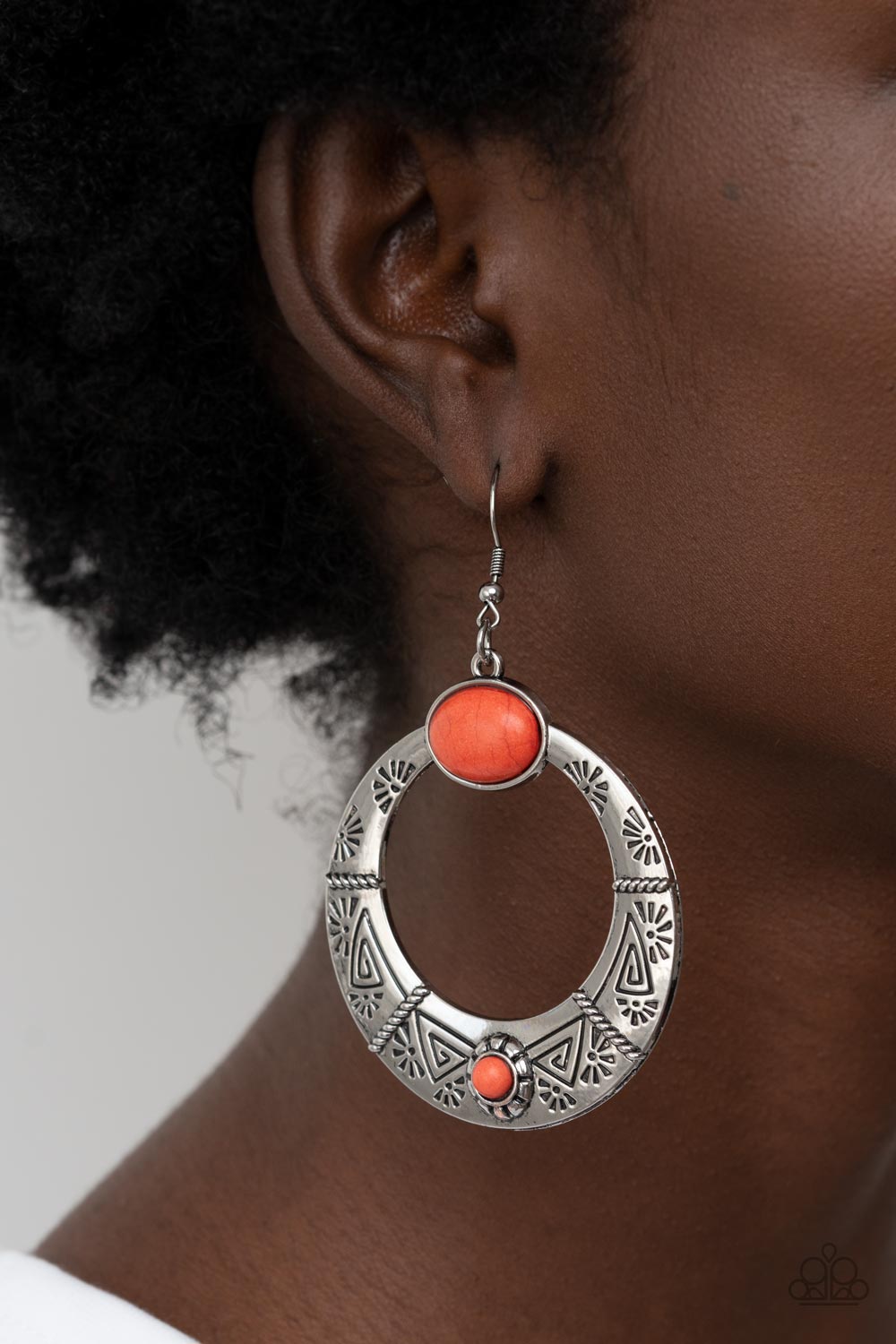Paparazzi Accessories ❋Garden Glyphs - Orange Earrings❋ Flat Rate Ship $4.50❋