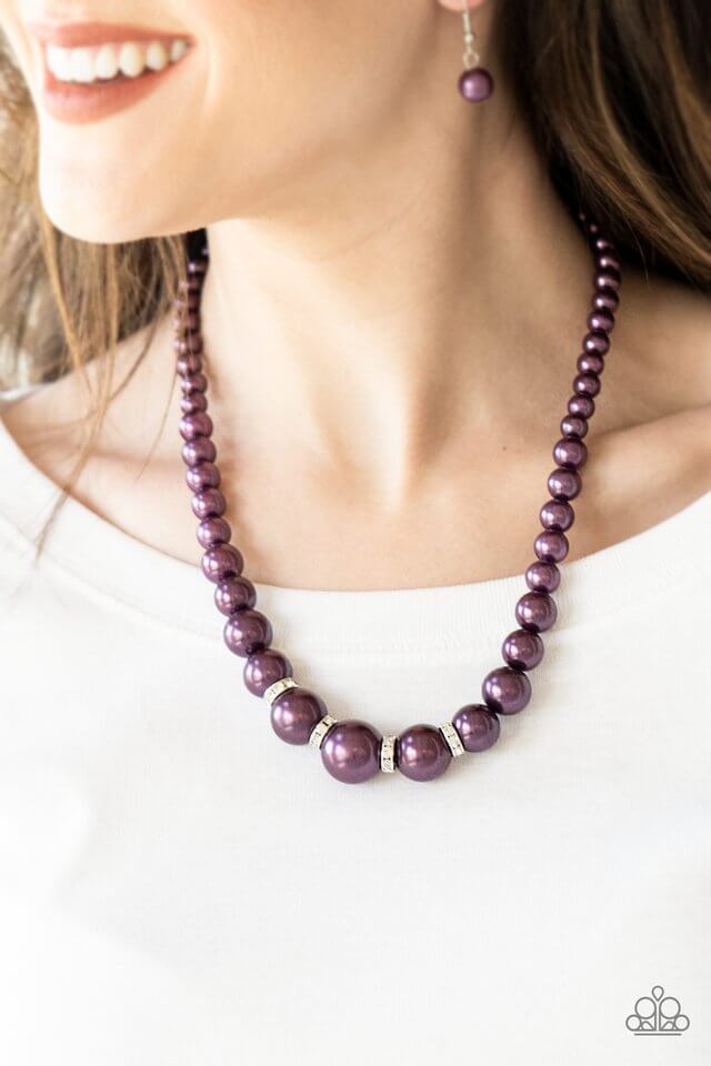 Paparazzi Accessories ❋Party Pearls - Purple Necklace❋ Flat Rate Ship $4.50❋ - Image #2