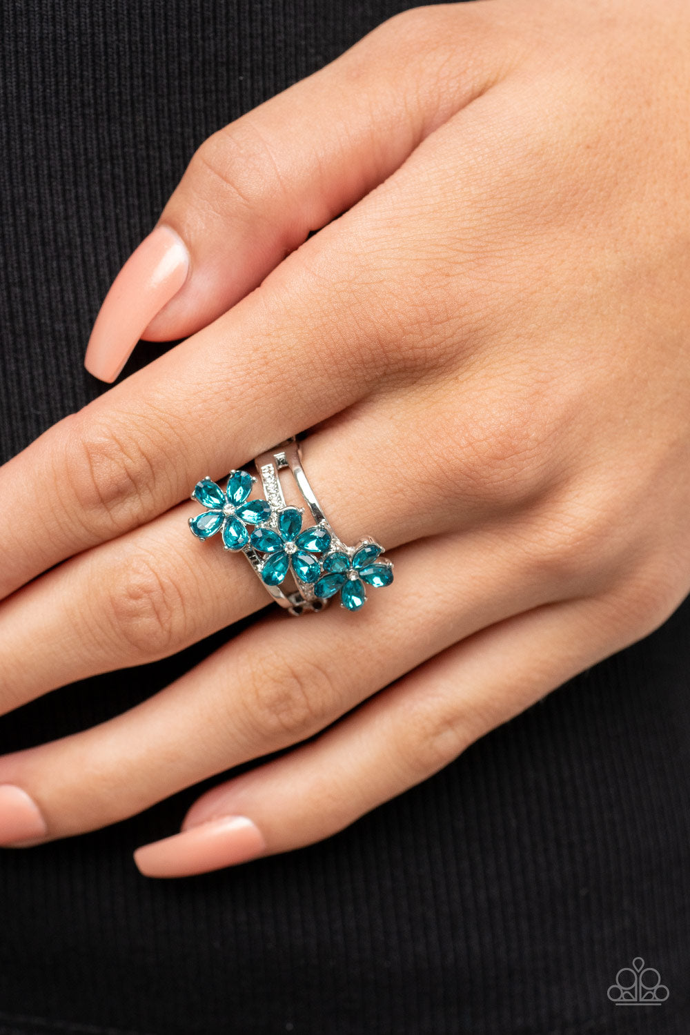 Paparazzi Accessories ❋Posh Petals - Blue Ring❋ Flat Rate Ship $4.50❋