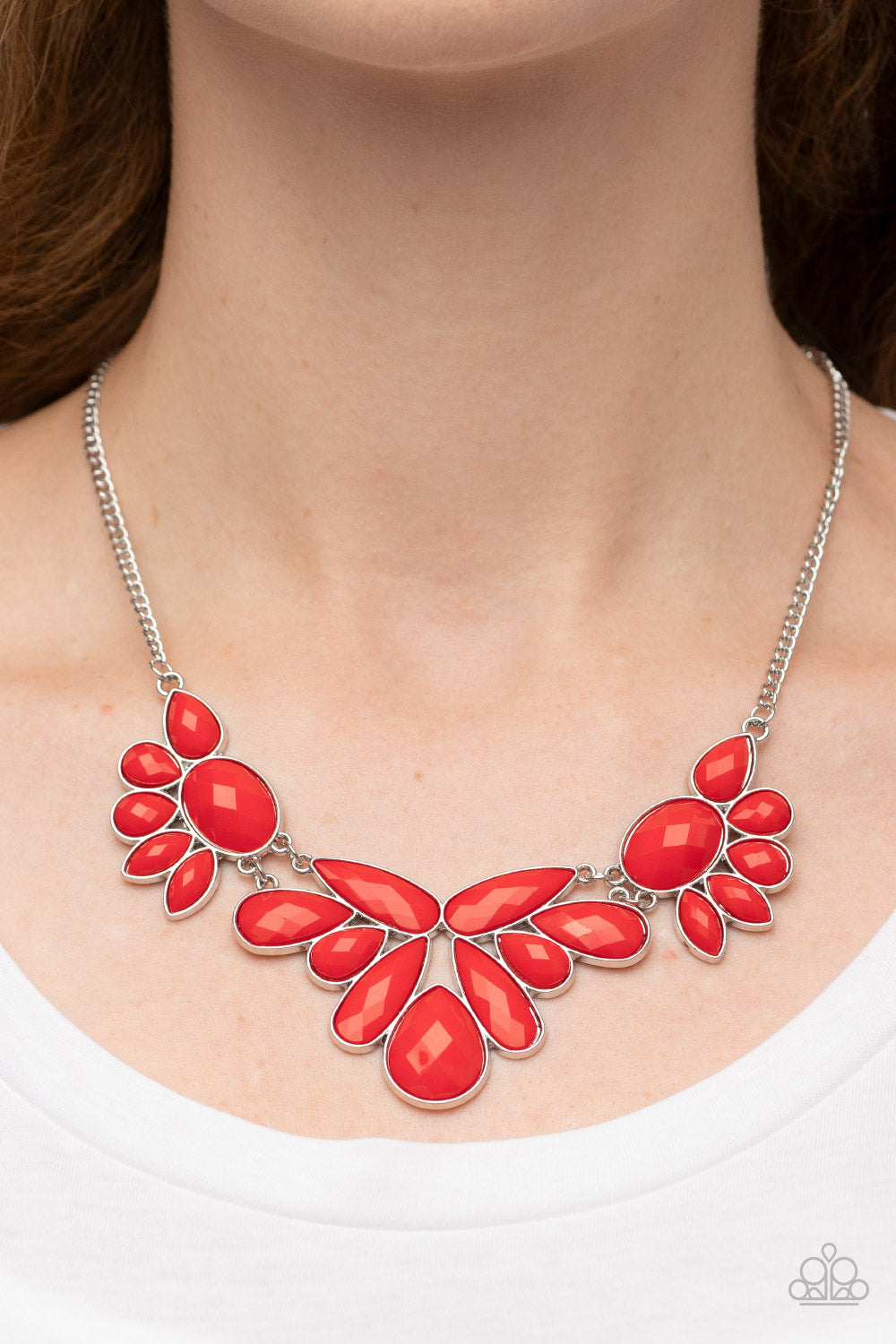 Paparazzi Accessories ❋A Passing FAN-cy - Red Necklace❋ Flat Rate Ship $4.50❋