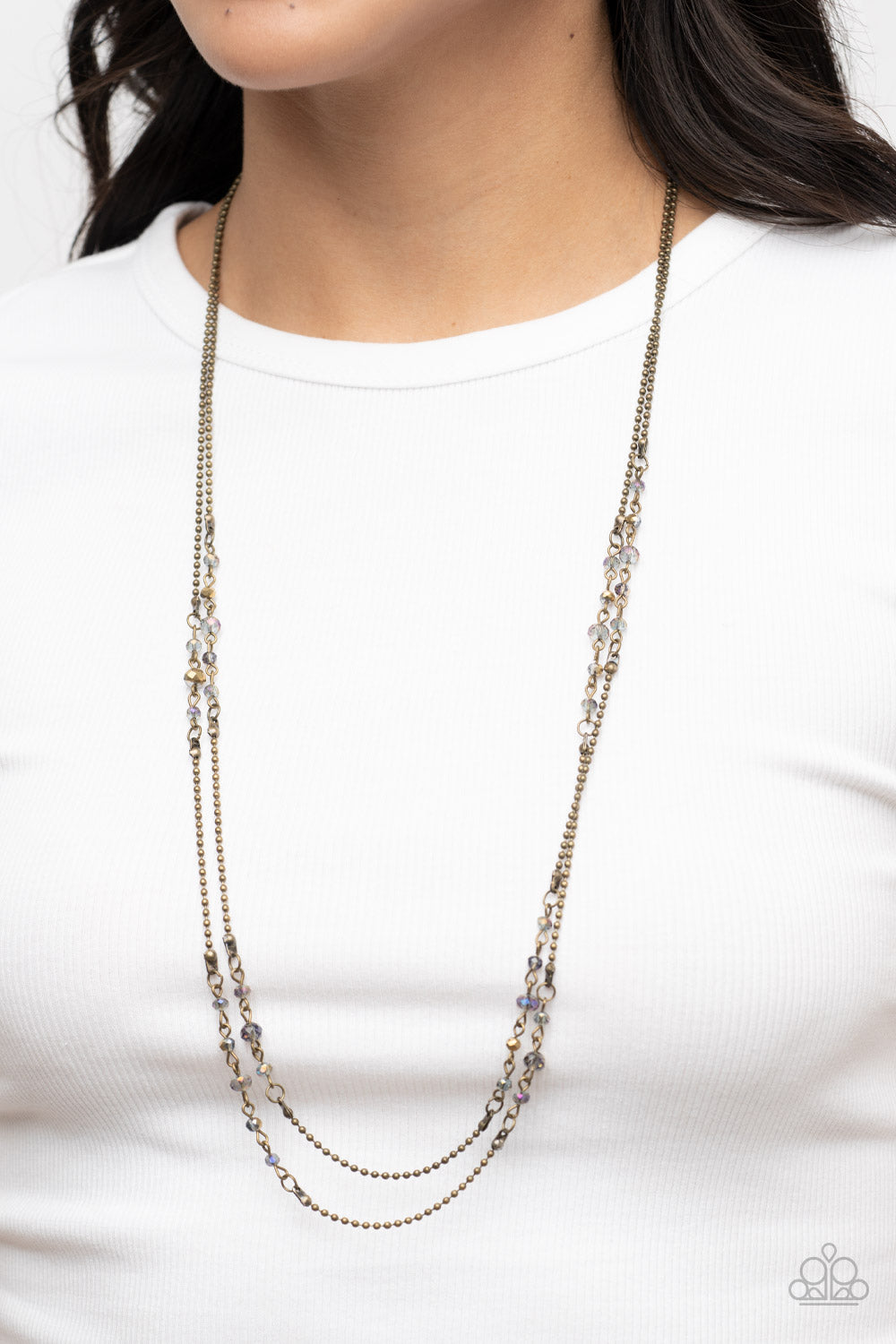 Paparazzi Accessories ❋Petitely Prismatic - Brass Necklace❋ Flat Rate Ship $4.50❋