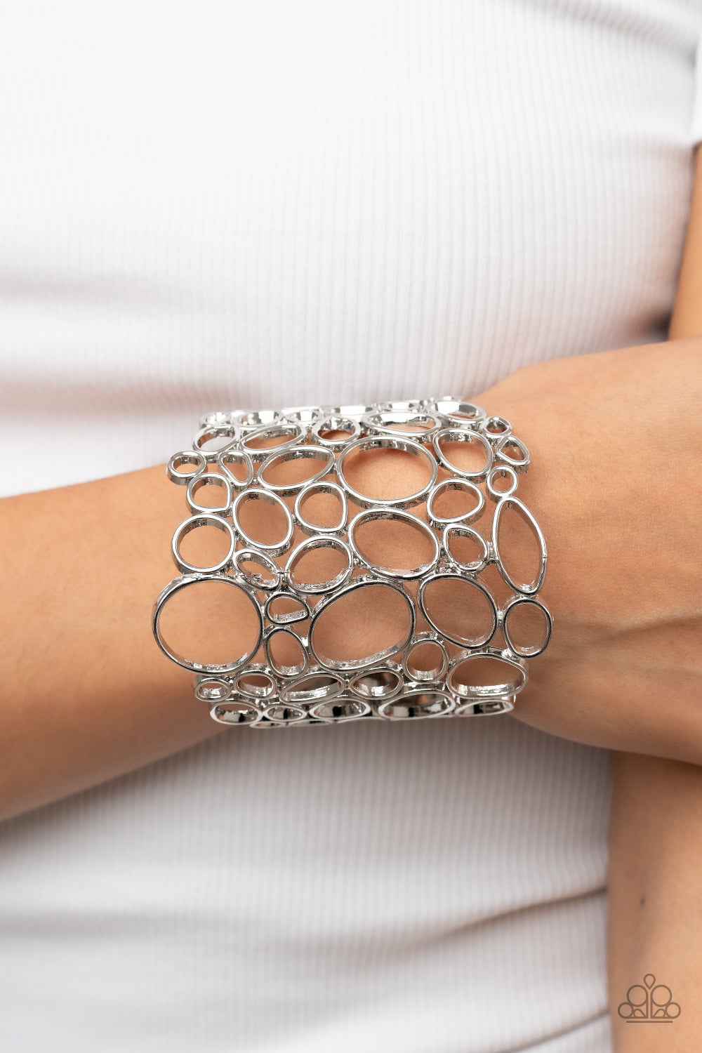 Paparazzi Accessories ❋All Turned Around - Silver Bracelet❋ Flat Rate Ship $4.50❋