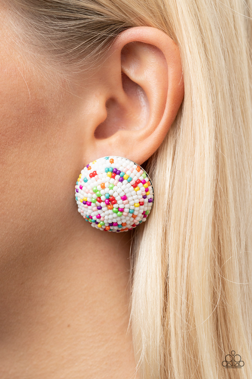 Paparazzi Accessories ❋Kaleidoscope Sky - White Post Earrings❋ Flat Rate Ship $4.50❋