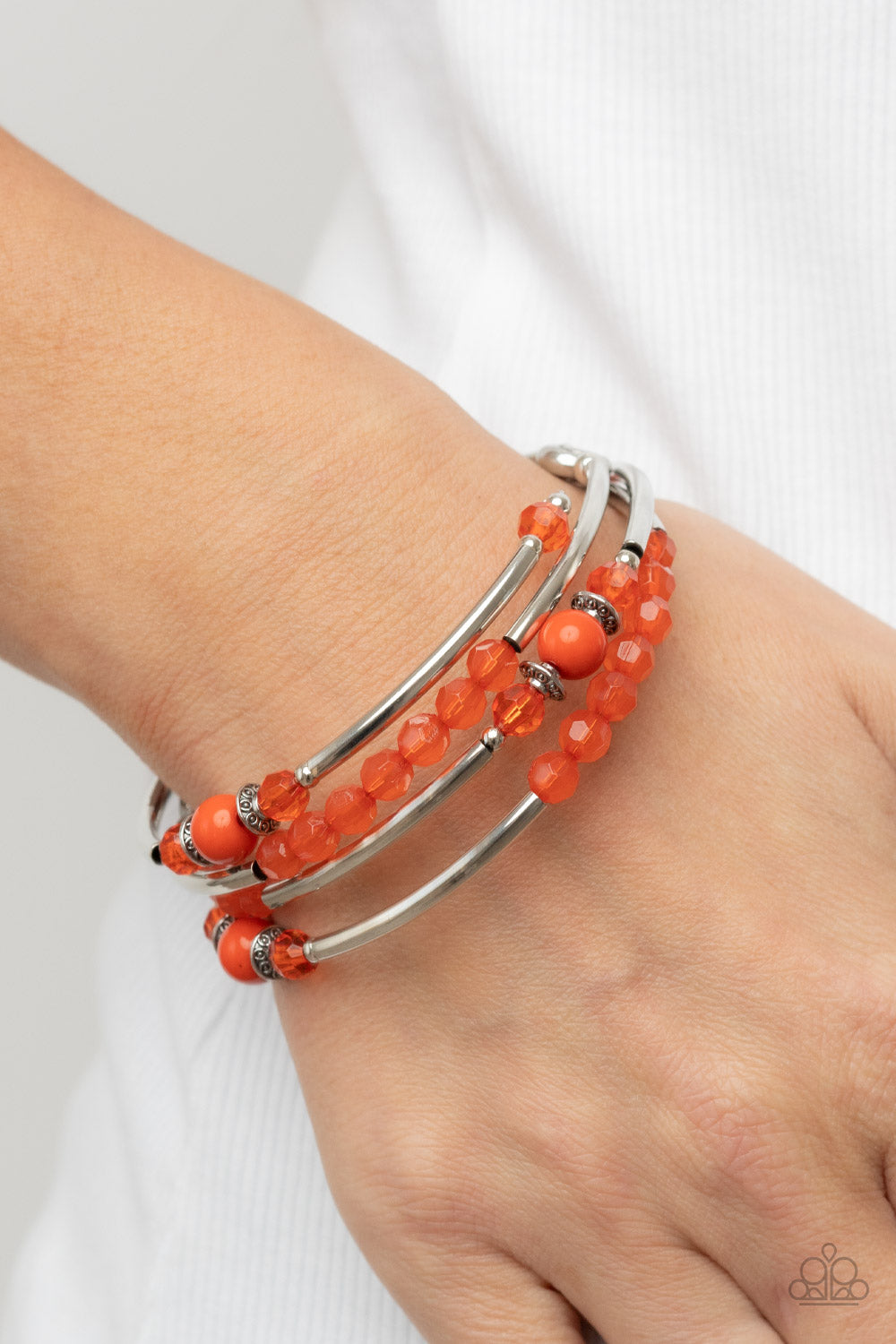 Paparazzi Accessories ❋Whimsically Whirly - Orange Bracelet❋ Flat Rate Ship $4.50❋