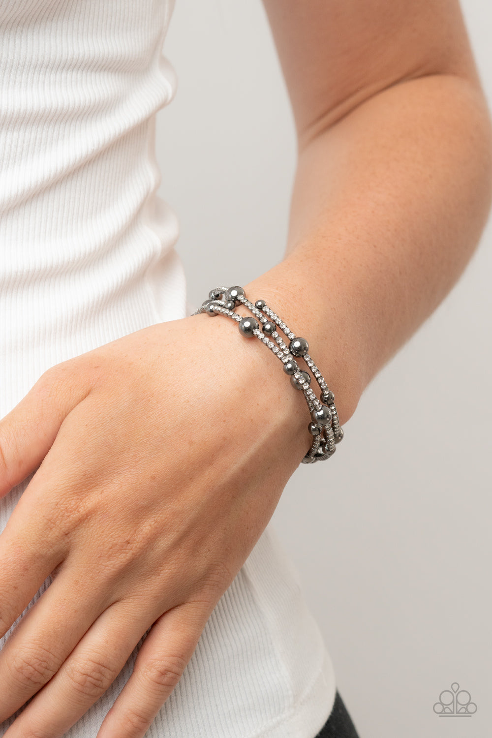 Paparazzi Accessories ❋Spontaneous Shimmer - Black Bracelet❋ Flat Rate Ship $4.50❋