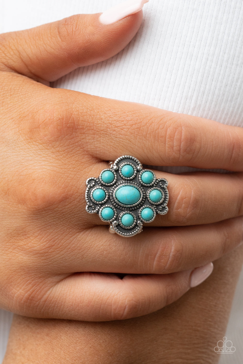 Paparazzi Accessories ❋Santa Fe Fantasy - Blue Ring❋ Flat Rate Ship $4.50❋