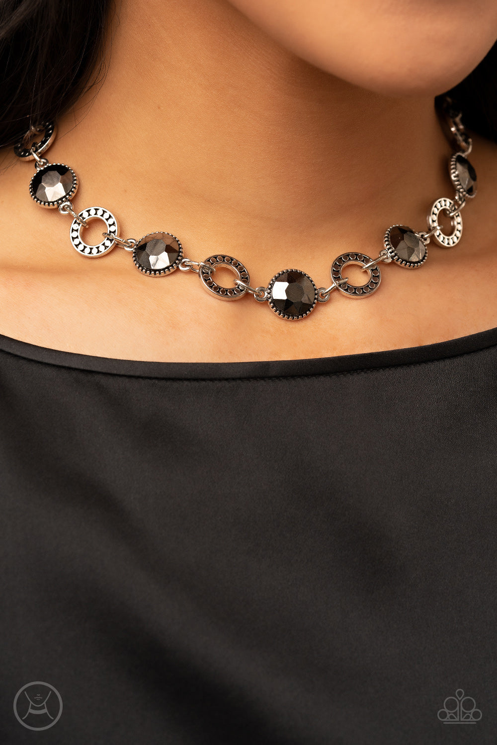 Paparazzi Accessories ❋Rhinestone Rollout - Silver Necklace❋ Flat Rate Ship $4.50❋