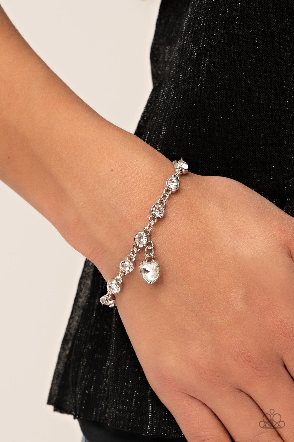 Paparazzi Accessories ❋Truly Lovely - White Heart Bracelet❋ Flat Rate Ship $4.50❋