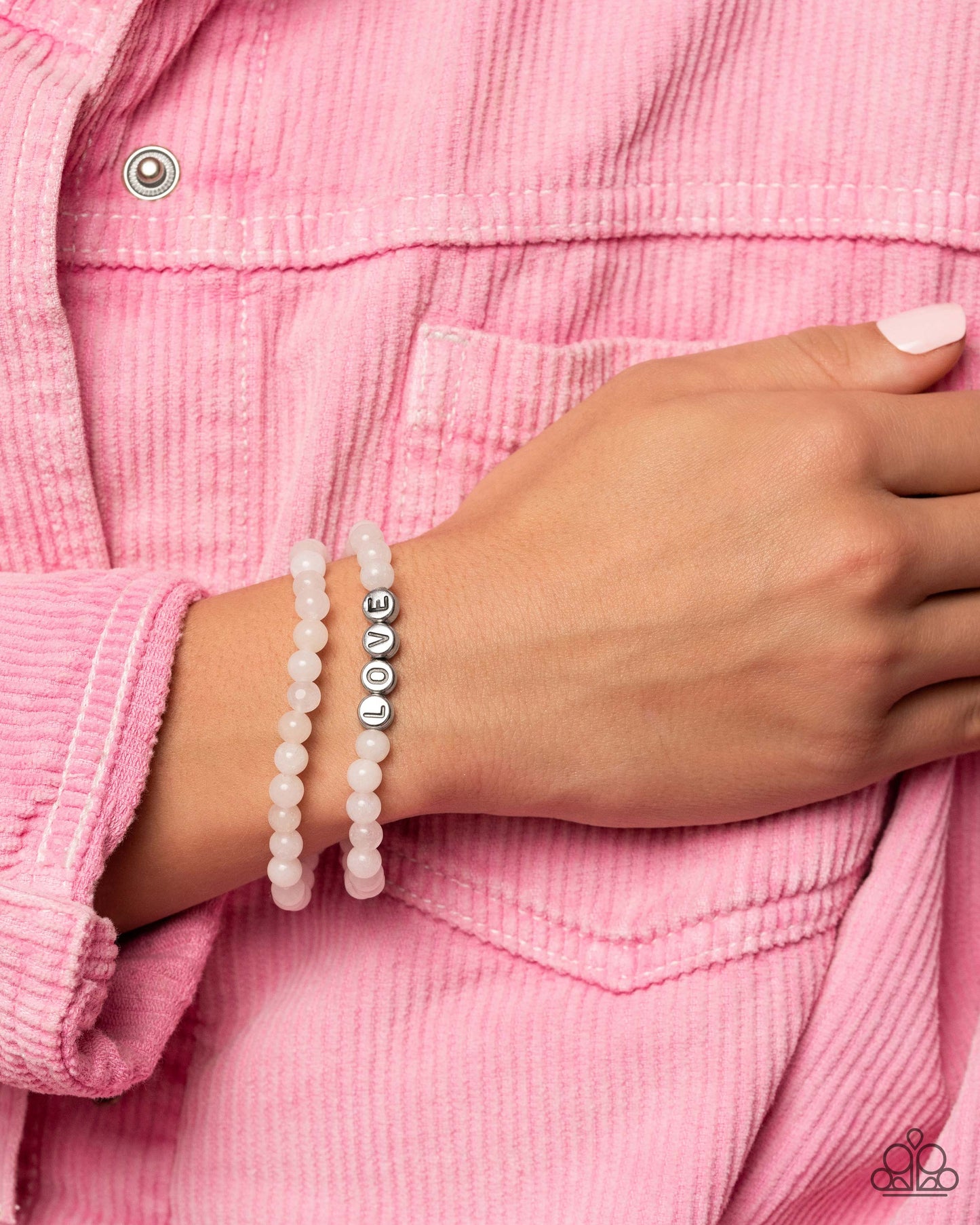 Paparazzi Accessories ❋Devoted Dreamer - White Bracelet❋ Flat Rate Ship $4.50❋ - Image #3