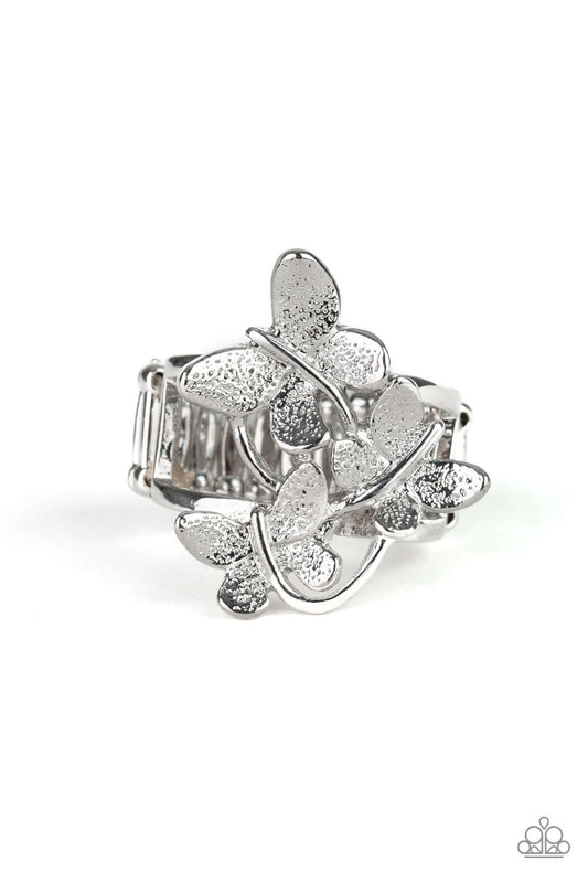 brought✽to✽you✽by✽blingflingbykat✽full-of-flutter-silver-ring✽paparazzi-accessories