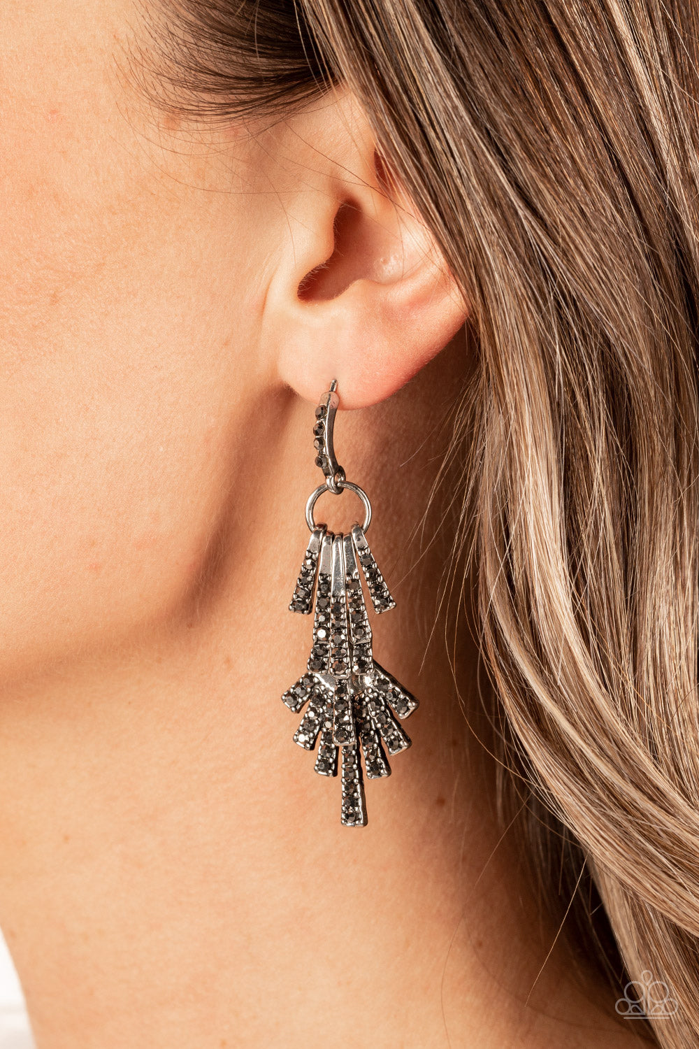 Paparazzi Accessories ❋Fan of Glam - Silver Post Earrings❋ Flat Rate Ship $4.50❋