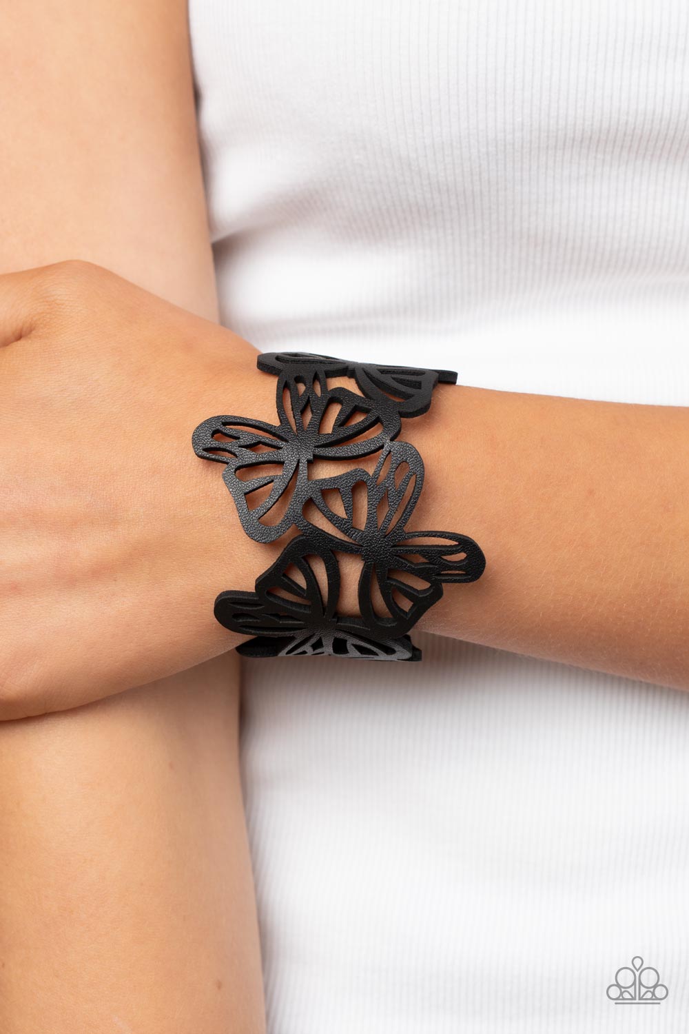 Paparazzi Accessories ❋Butterfly Breeze - Black Bracelet❋ Flat Rate Ship $4.50❋