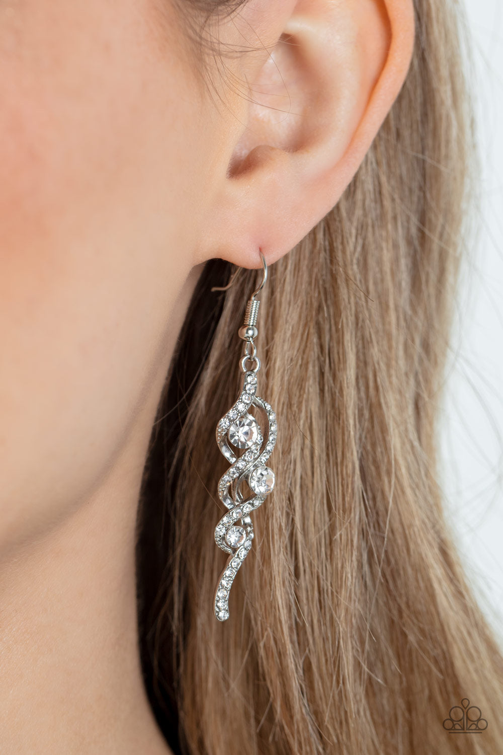 Paparazzi Accessories ❋Highly Flammable - White Earrings❋ Flat Rate Ship $4.50❋