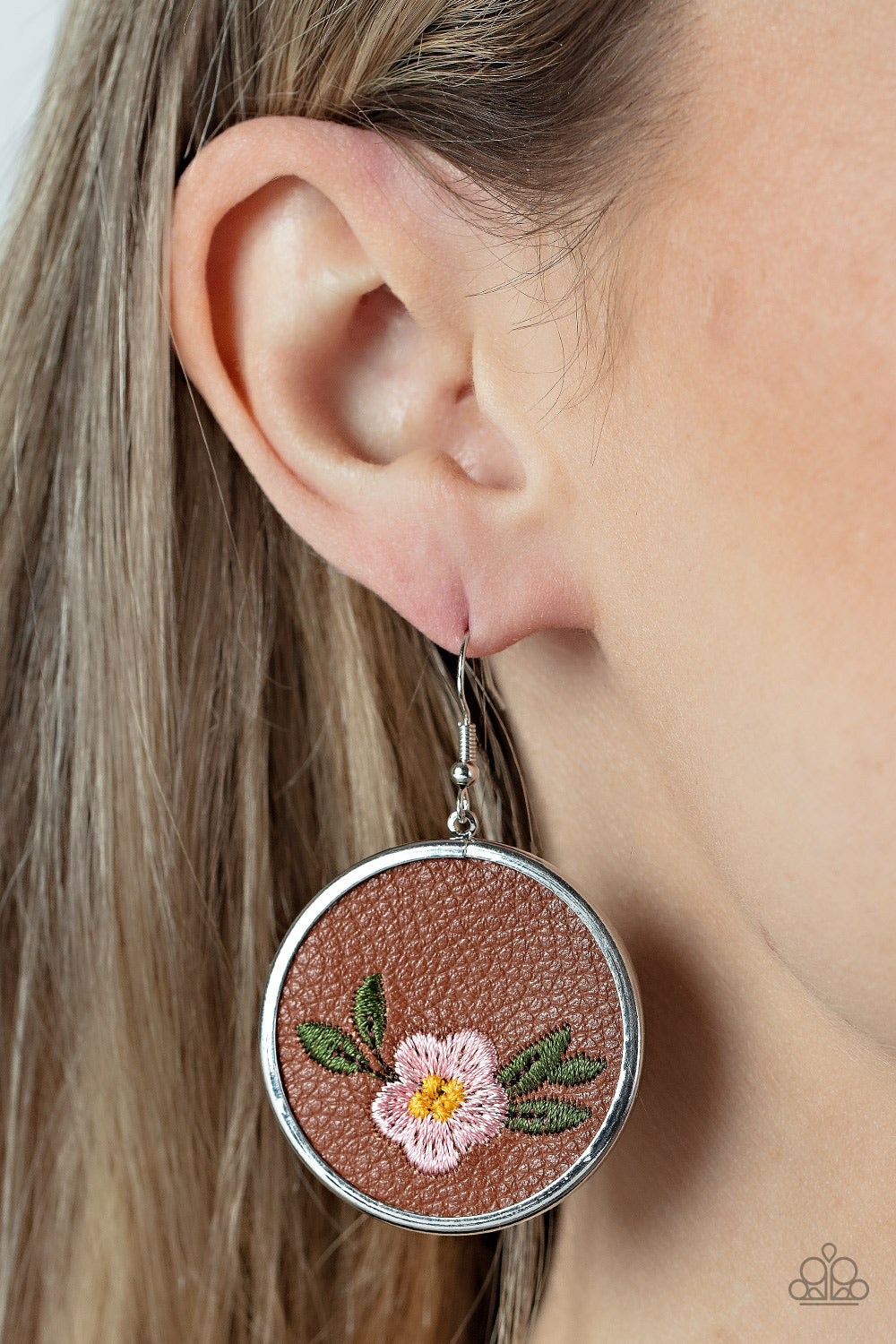 Paparazzi Accessories ❋Prairie Patchwork - Pink Earrings❋ Flat Rate Ship $4.50❋