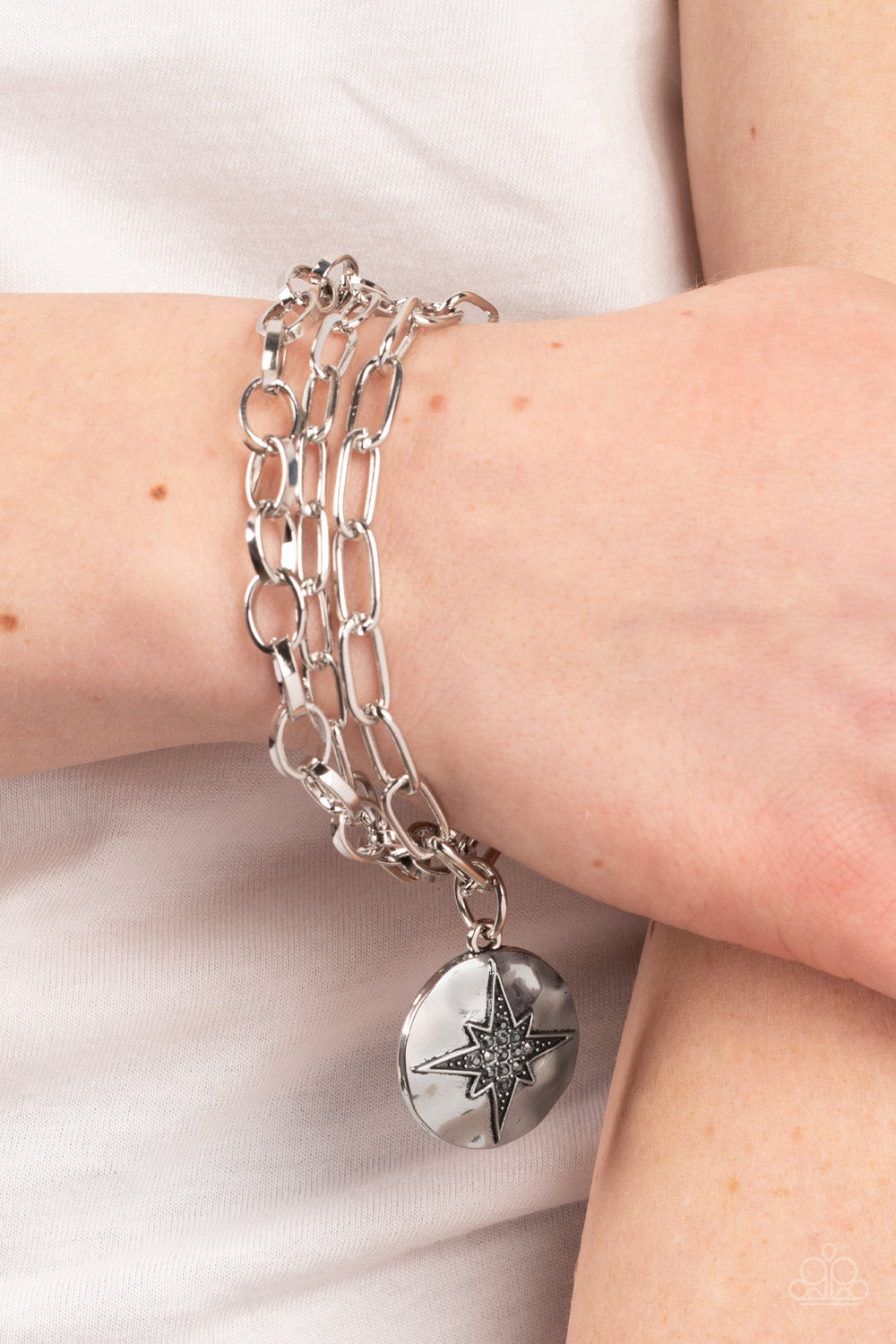 Paparazzi Accessories ❋True North Twinkle - Silver Bracelet❋ Flat Rate Ship $4.50❋